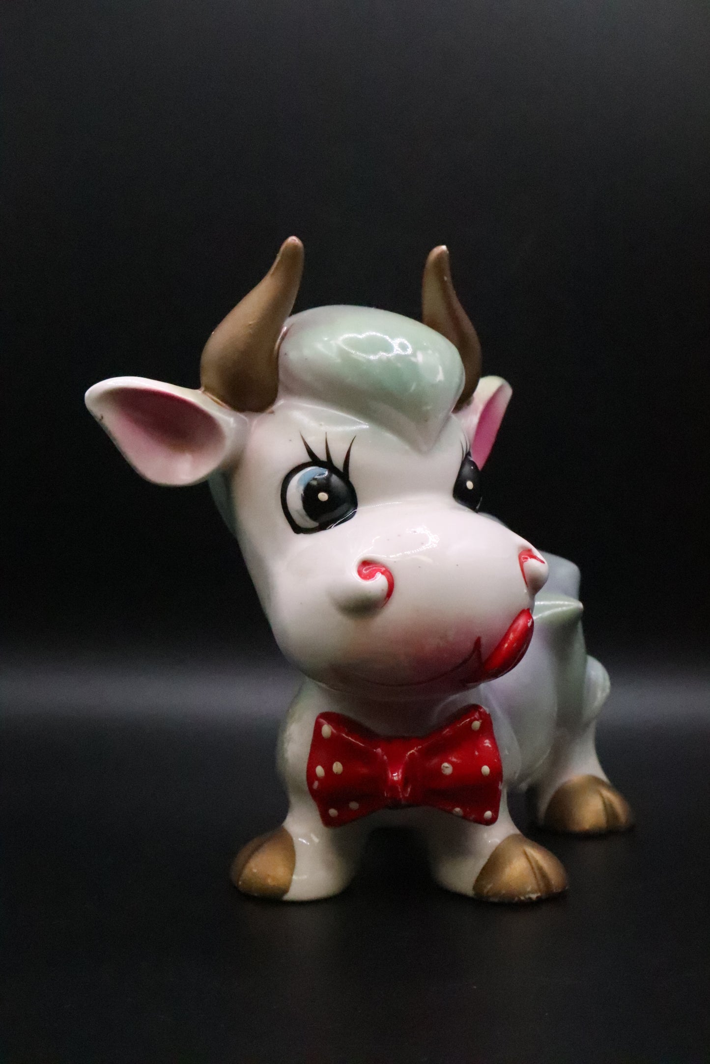 VINTAGE JAPANESE ANTHROPOMORPHIC CERAMIC COW