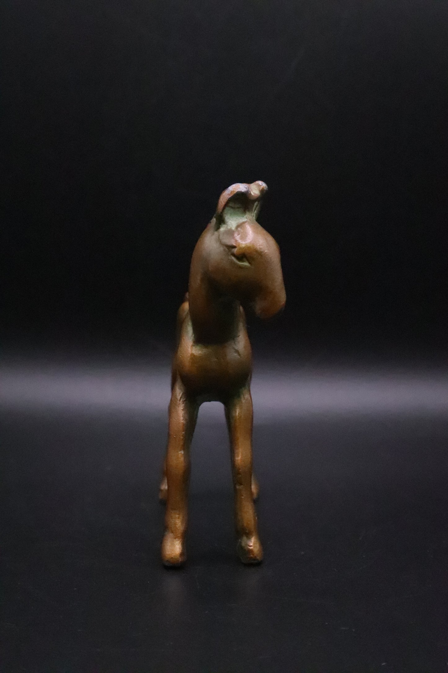 VINTAGE BRASS/BRONZE FOAL HORSE FIGURINE