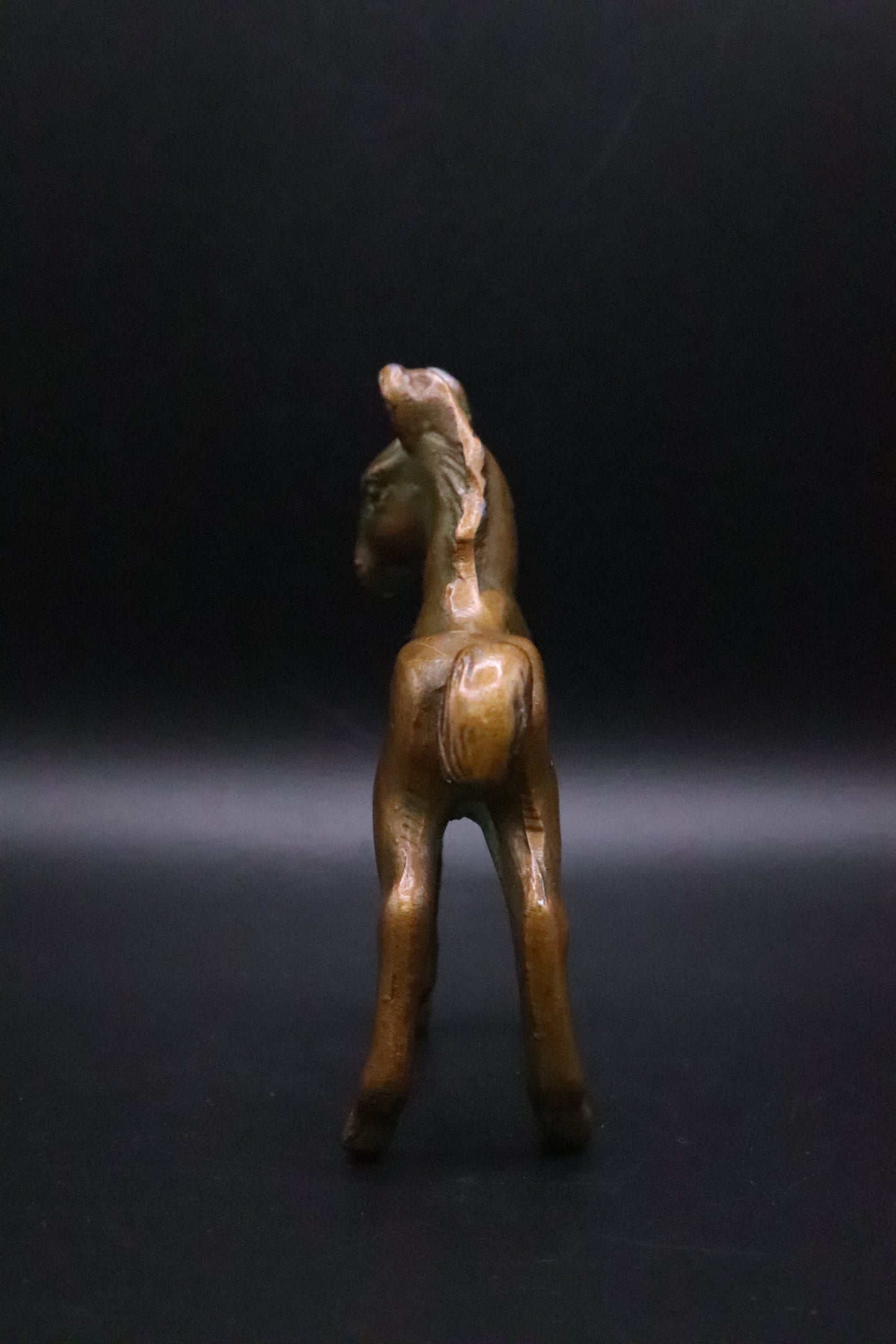 VINTAGE BRASS/BRONZE FOAL HORSE FIGURINE