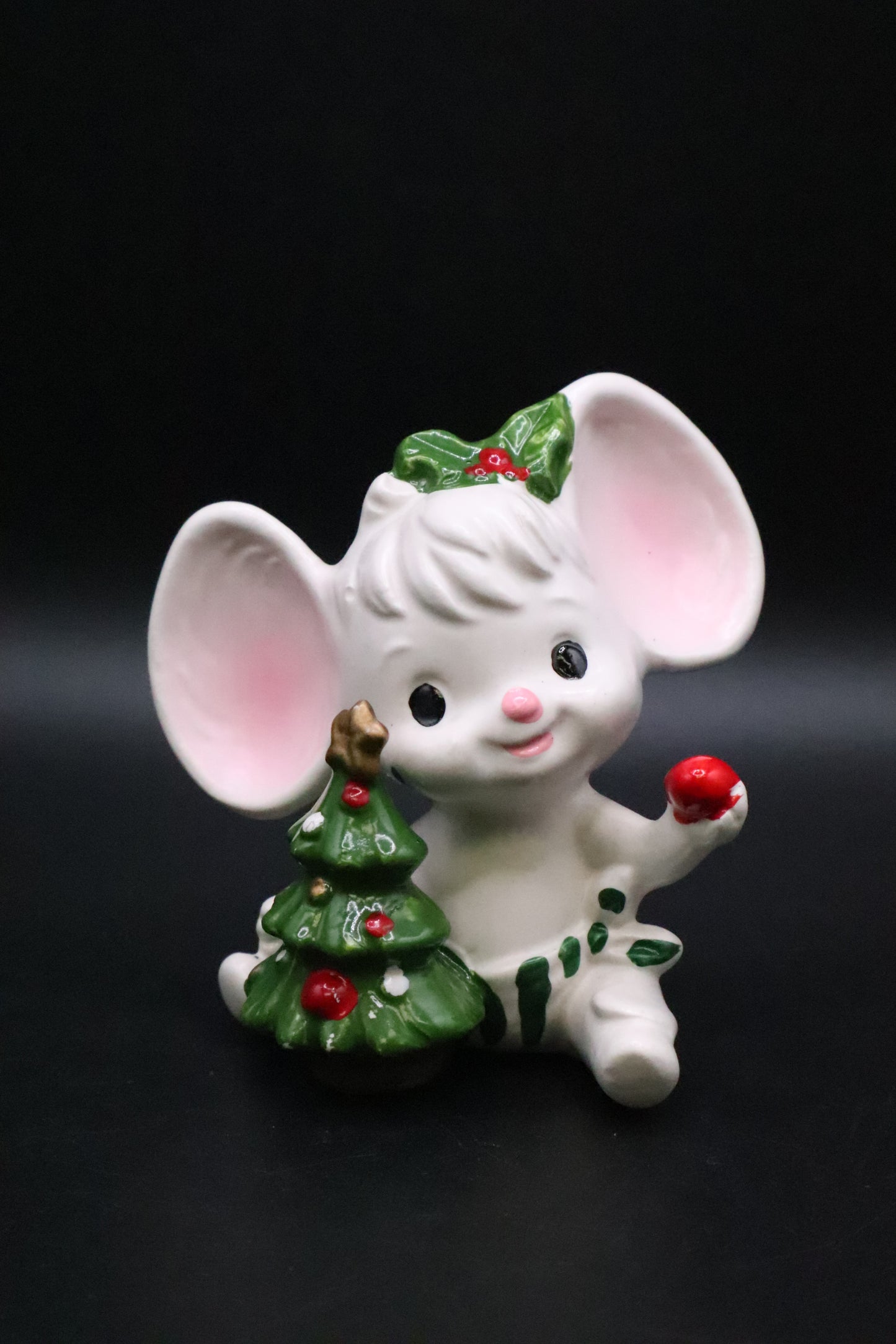 VINTAGE NAPCOWARE CERAMIC MOUSE WITH TREE