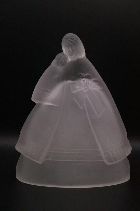 VINTAGE CAMPHOR FROSTED GLASS MOTHER AND CHILD