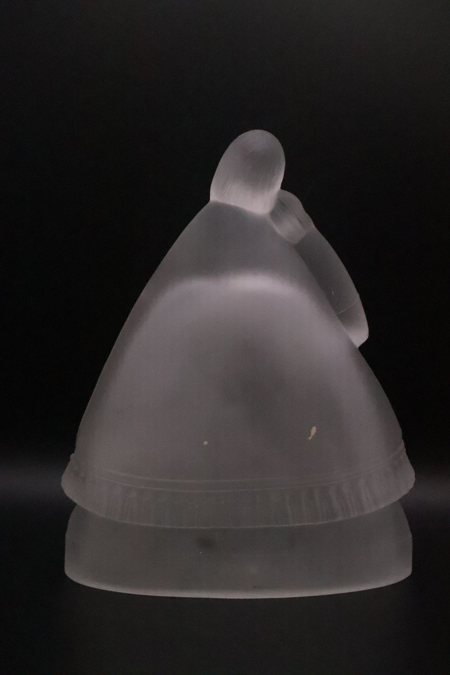 VINTAGE CAMPHOR FROSTED GLASS MOTHER AND CHILD