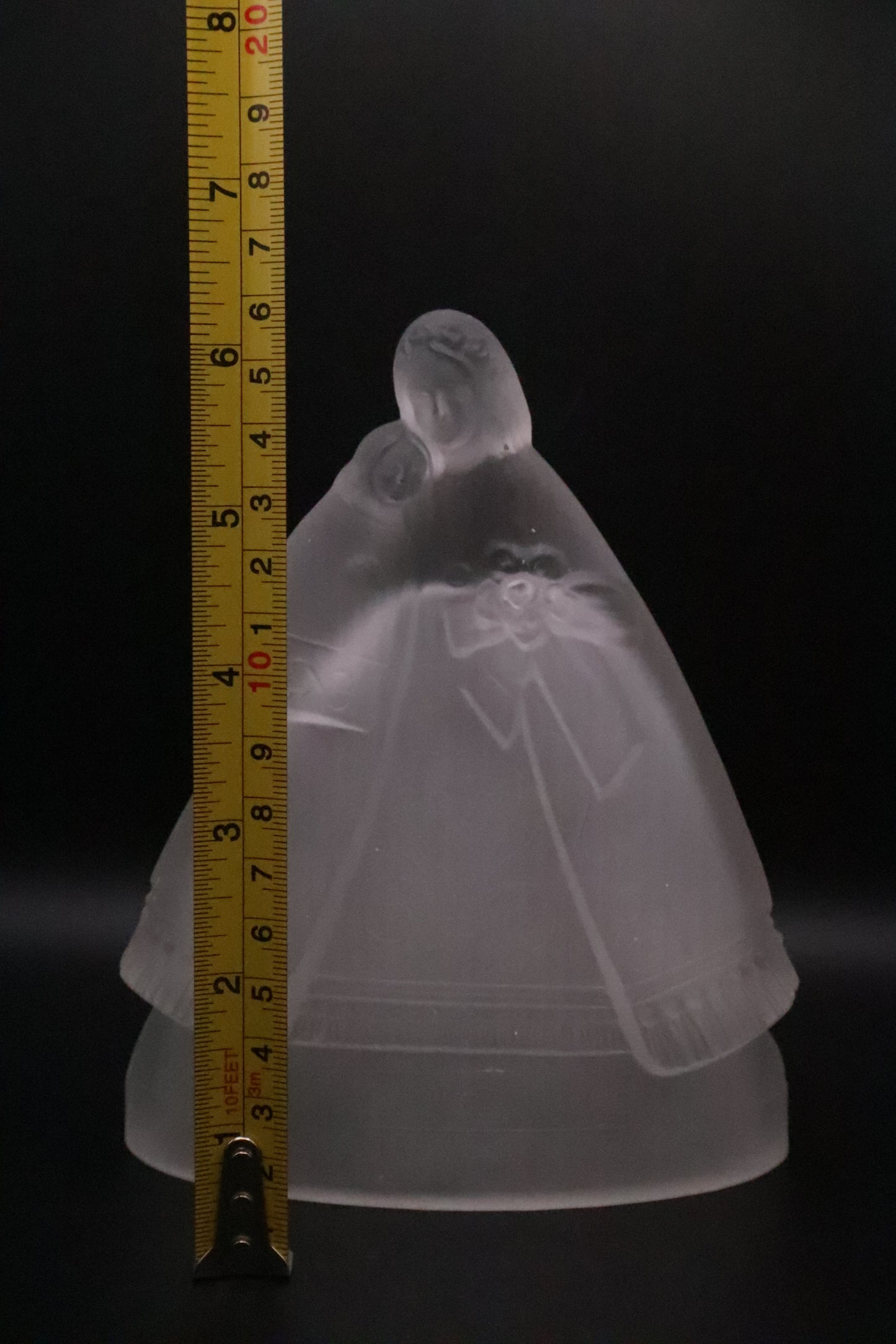 VINTAGE CAMPHOR FROSTED GLASS MOTHER AND CHILD