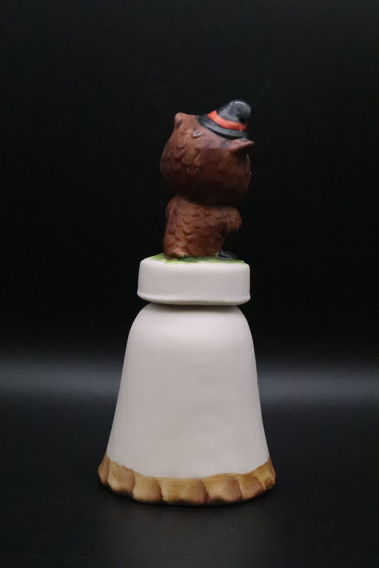 VINTAGE CERAMIC "HAPPY THANKSGIVING" OWL BELL