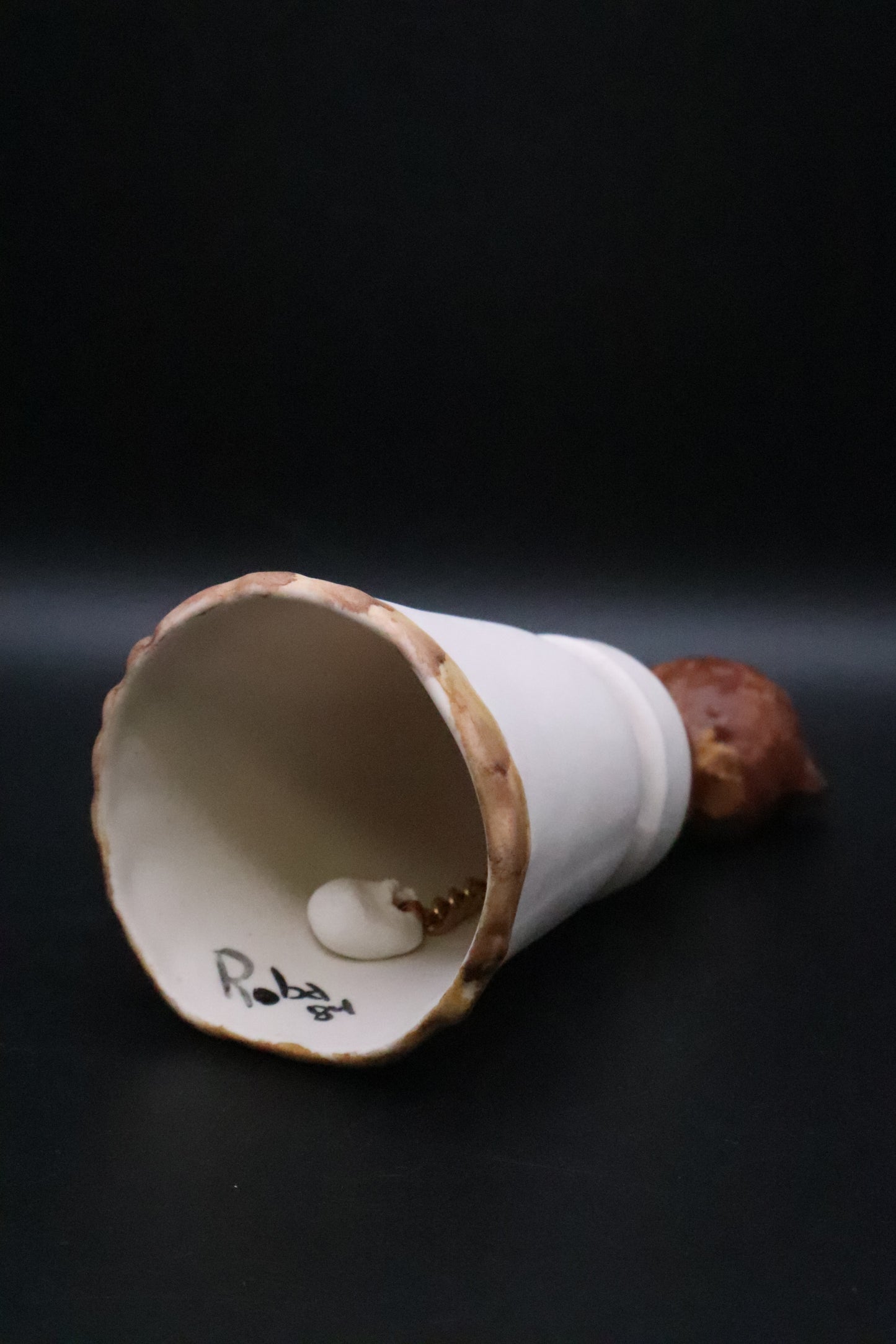 VINTAGE CERAMIC "HAPPY THANKSGIVING" OWL BELL