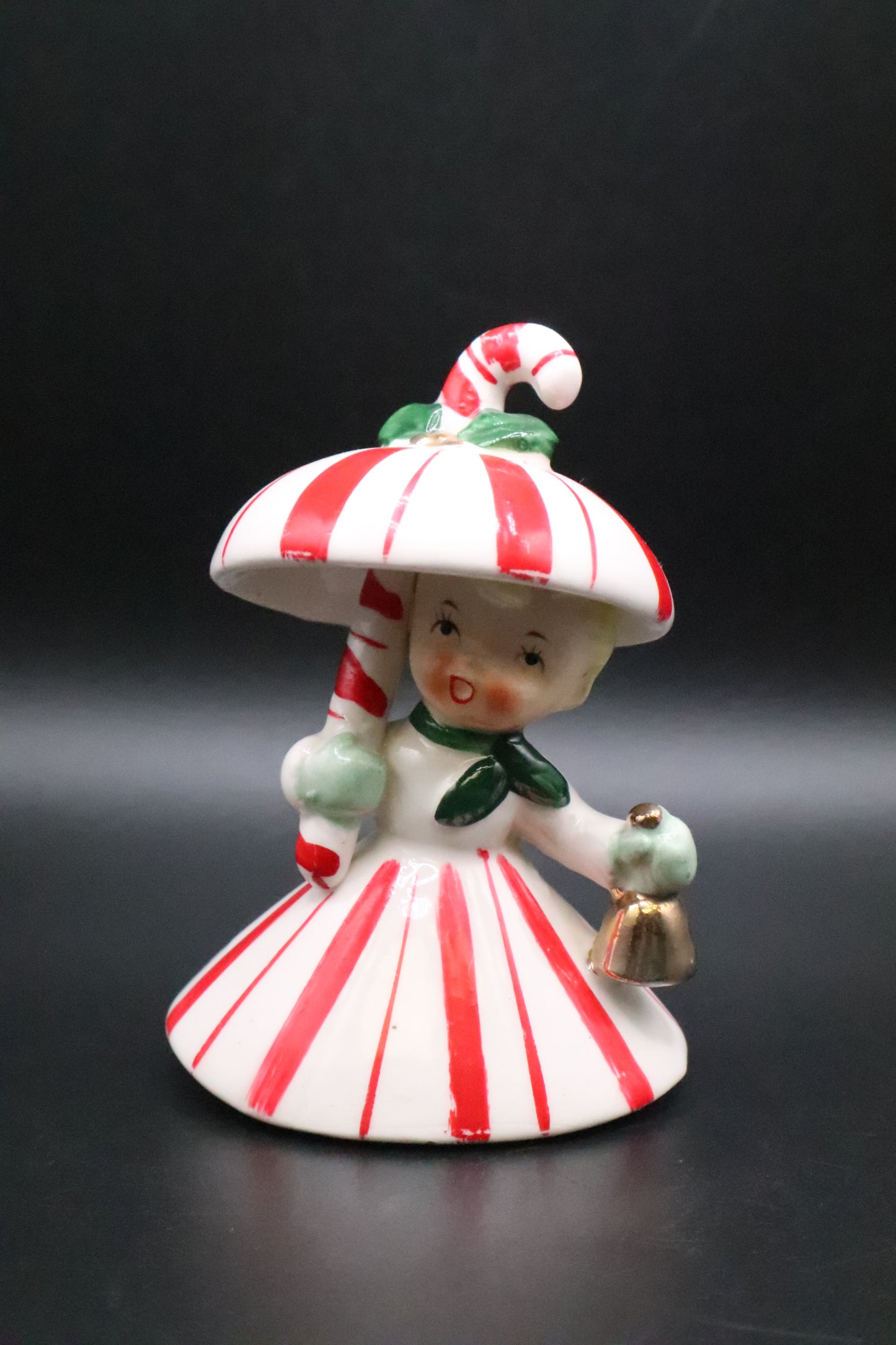 VINTAGE 1960 NAPCO CHRISTMAS CANDY CANE UMBRELLA GIRL