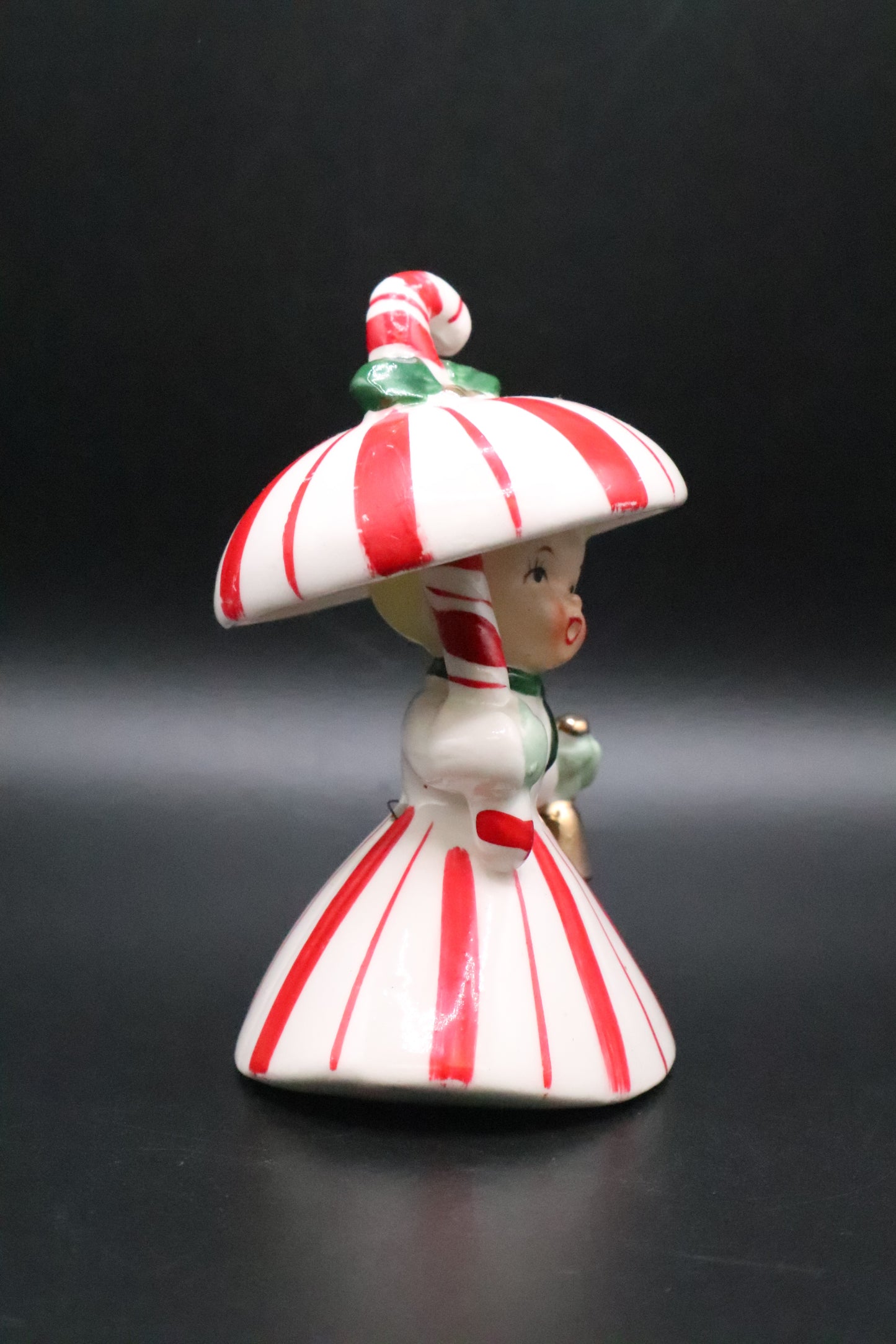 VINTAGE 1960 NAPCO CHRISTMAS CANDY CANE UMBRELLA GIRL