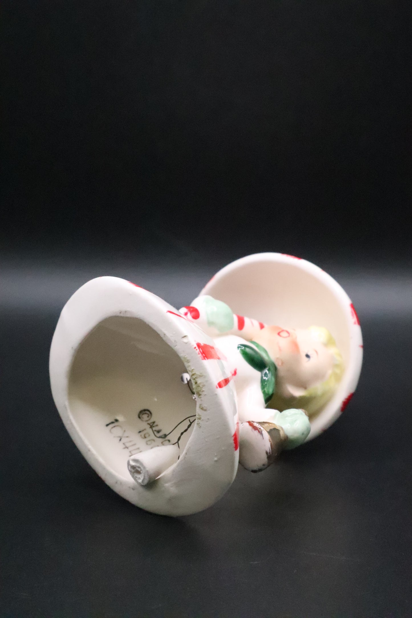 VINTAGE 1960 NAPCO CHRISTMAS CANDY CANE UMBRELLA GIRL
