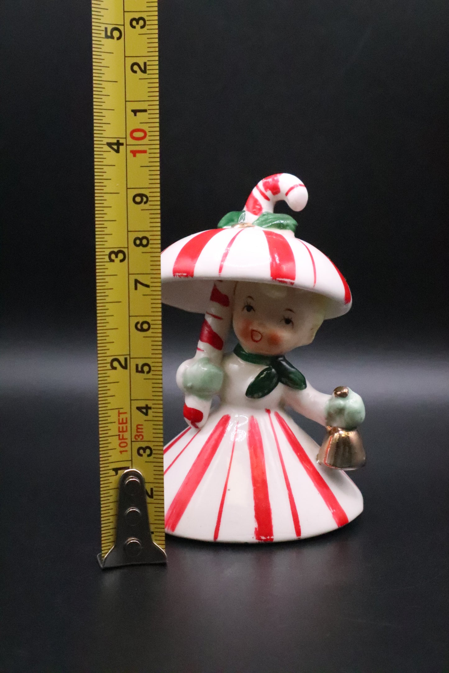 VINTAGE 1960 NAPCO CHRISTMAS CANDY CANE UMBRELLA GIRL