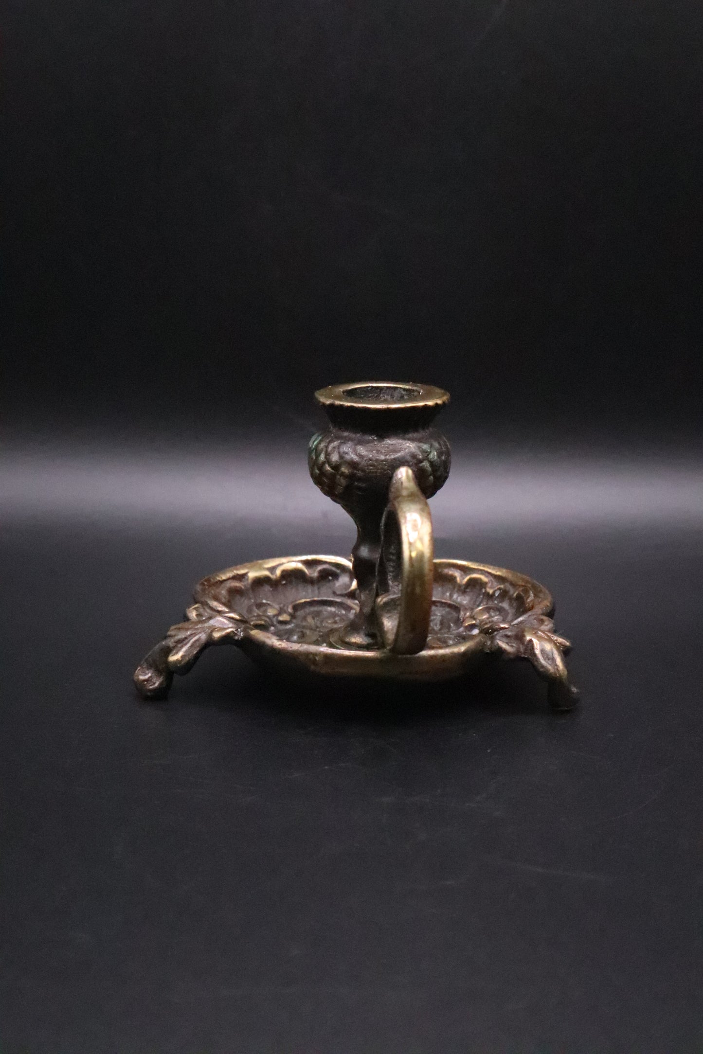 VINTAGE BRASS THISTLE CANDLEHOLDER