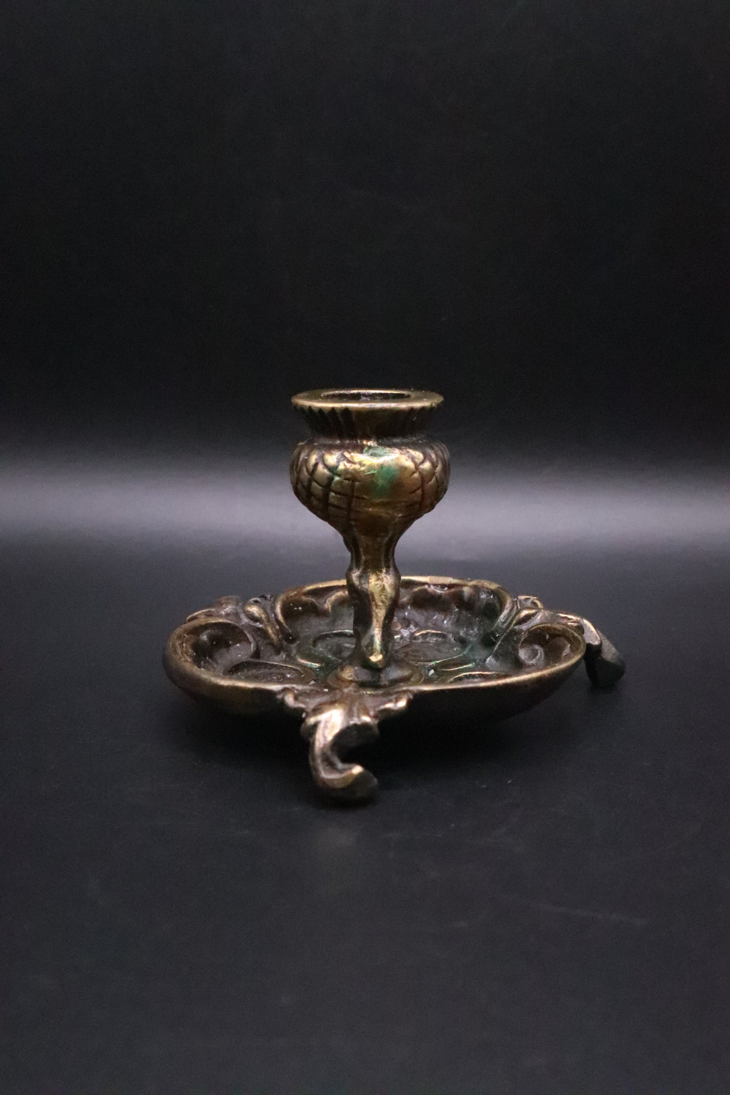 VINTAGE BRASS THISTLE CANDLEHOLDER