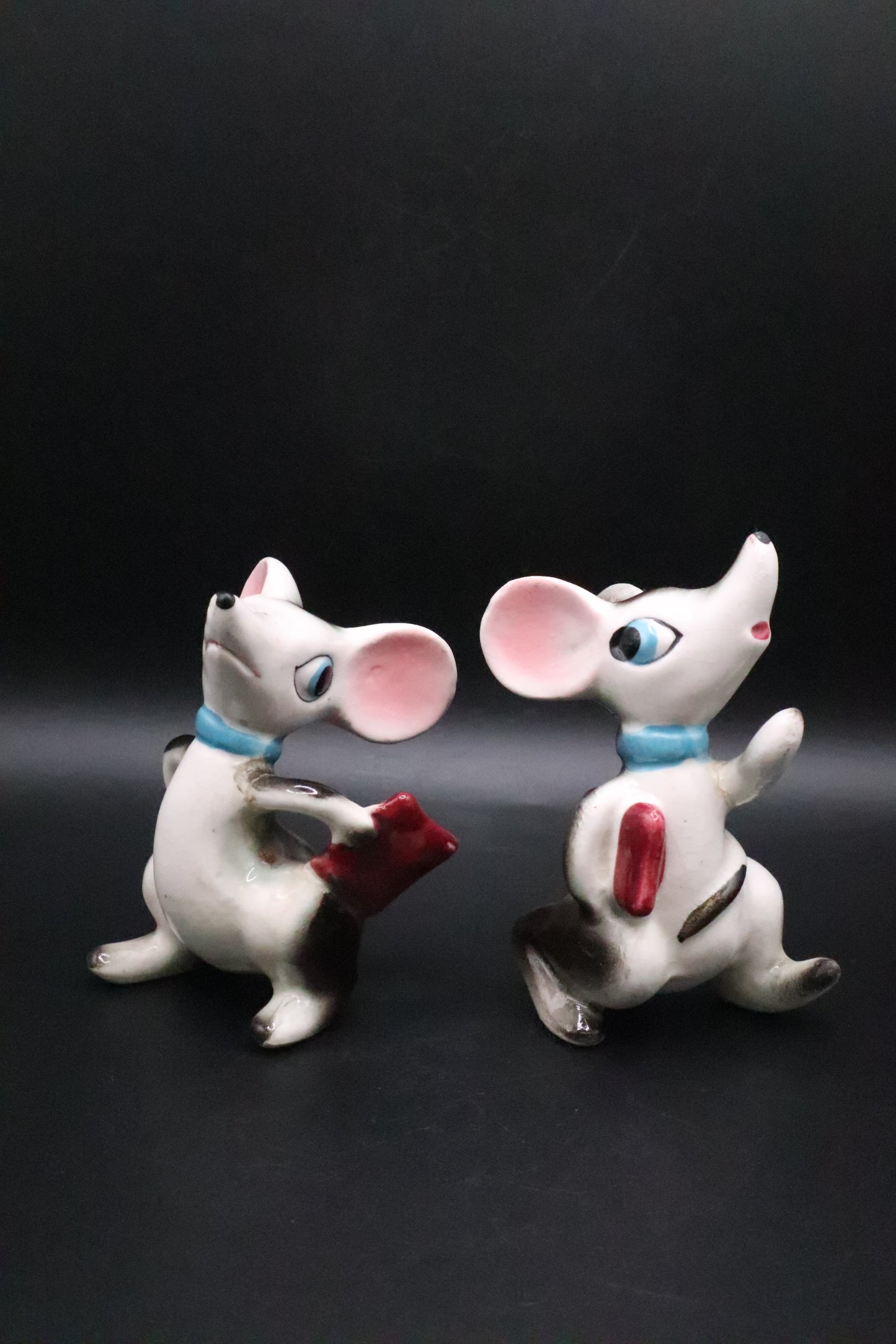 VINTAGE JAPANESE SCHOOL MICE PAIR (AS IS)