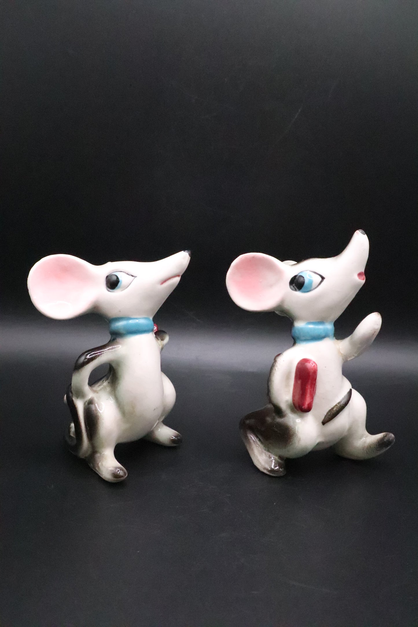 VINTAGE JAPANESE SCHOOL MICE PAIR (AS IS)