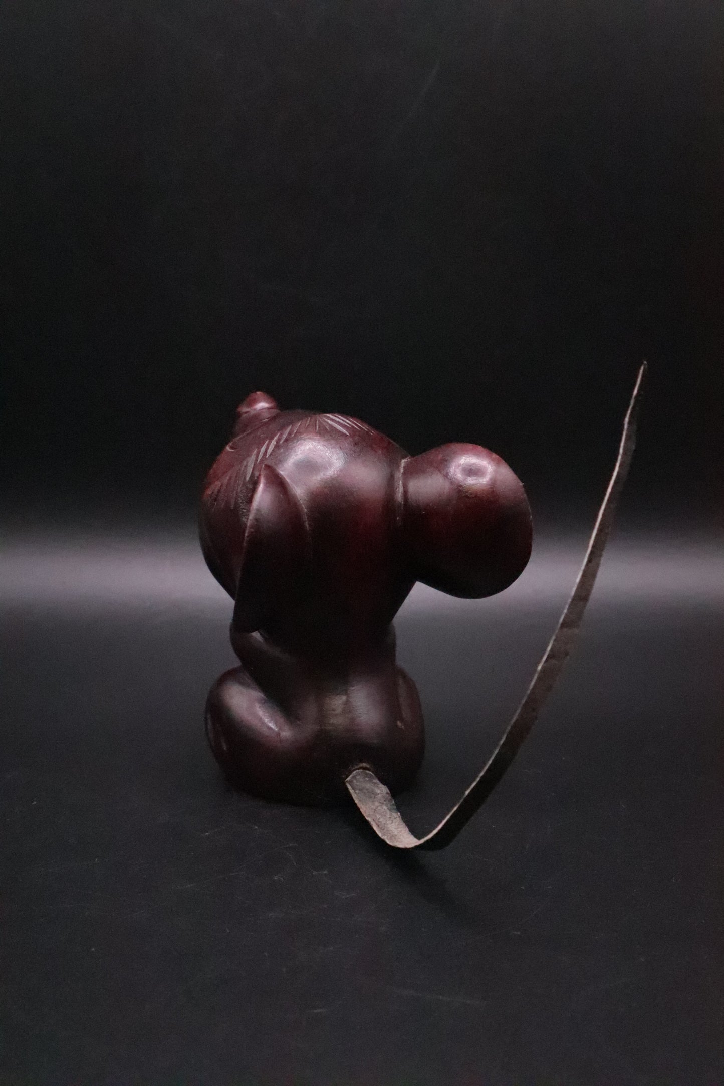 VINTAGE JAPANESE WOOD CARVED MOUSE