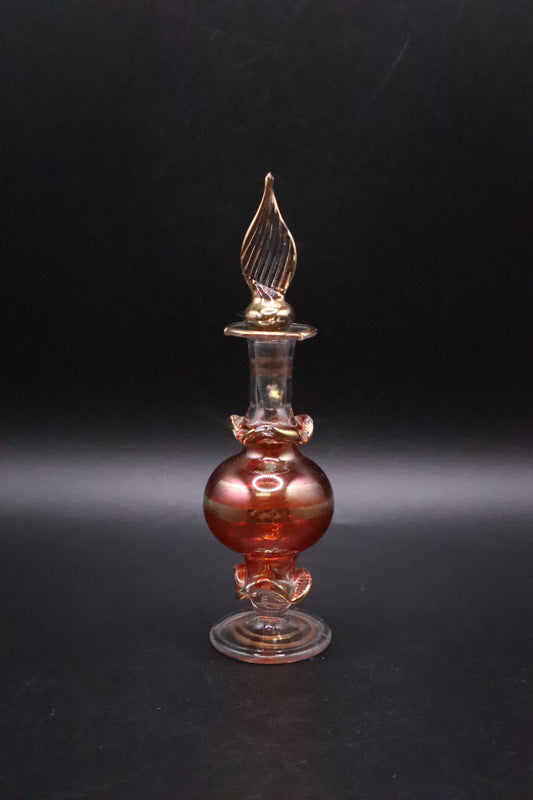 EGYPTIAN HAND BLOWN GLASS PERFUME BOTTLE