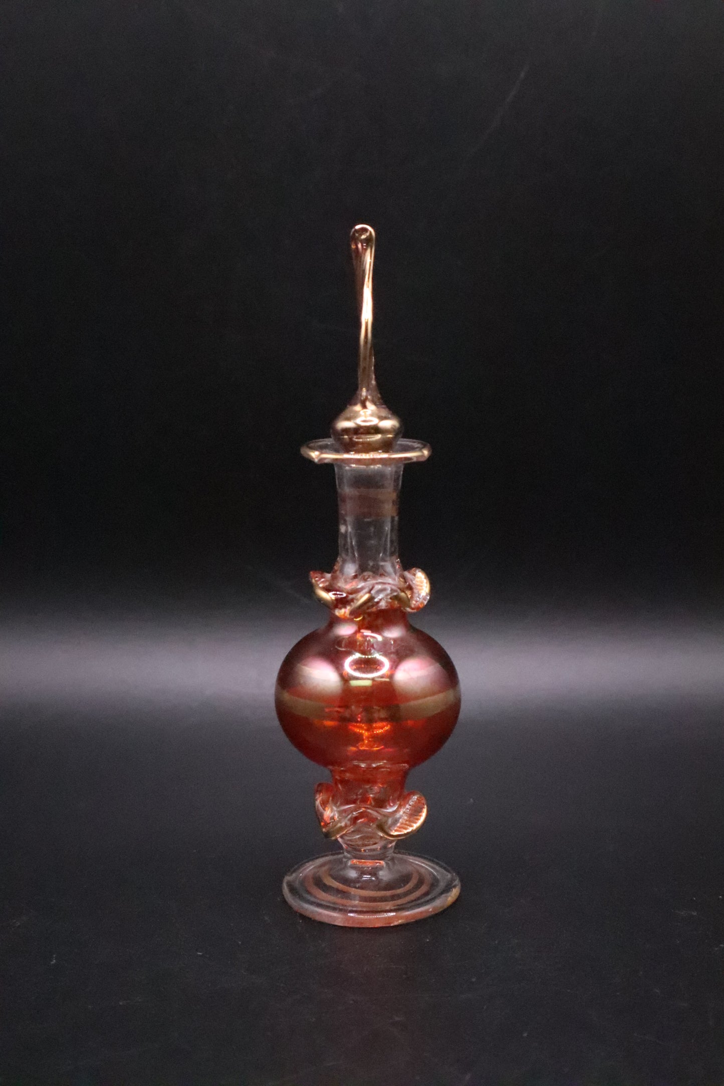 EGYPTIAN HAND BLOWN GLASS PERFUME BOTTLE