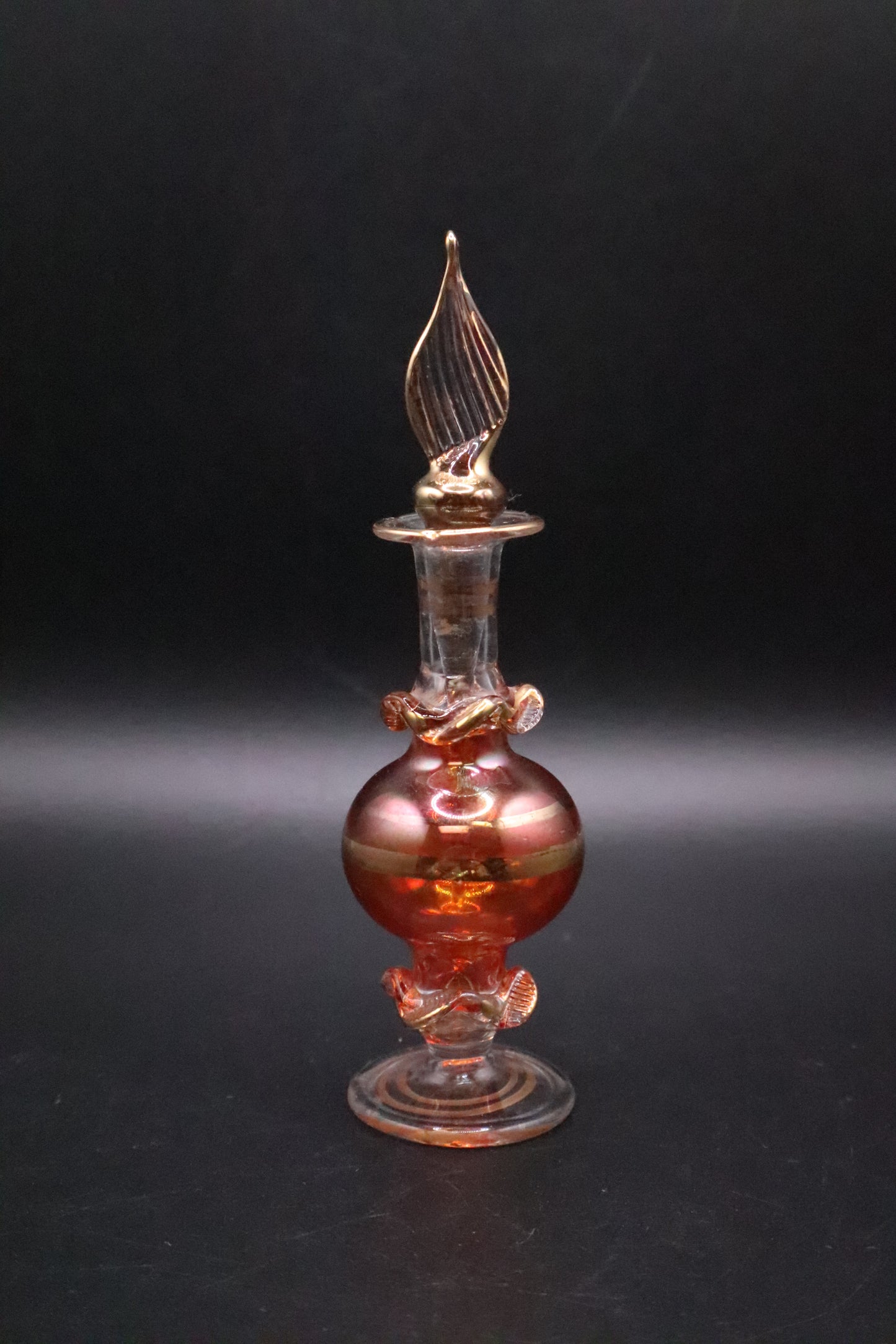 EGYPTIAN HAND BLOWN GLASS PERFUME BOTTLE