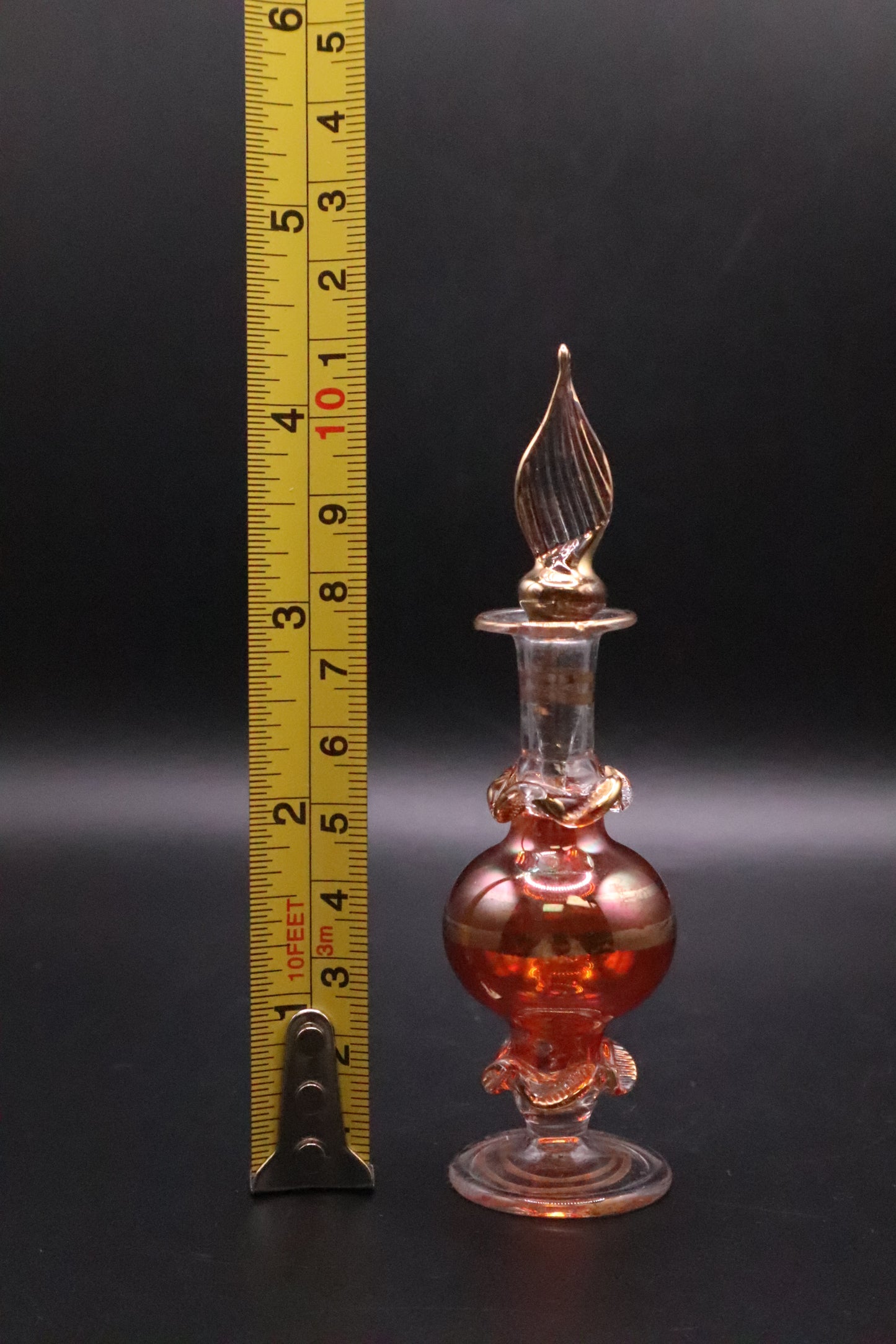 EGYPTIAN HAND BLOWN GLASS PERFUME BOTTLE