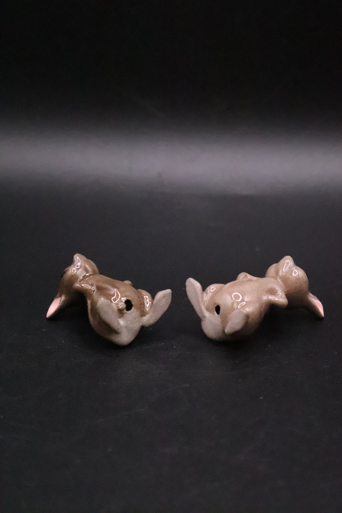 VINTAGE HAGEN RENAKER CERAMIC MINI MOUSE FIGURINES SET OF 2