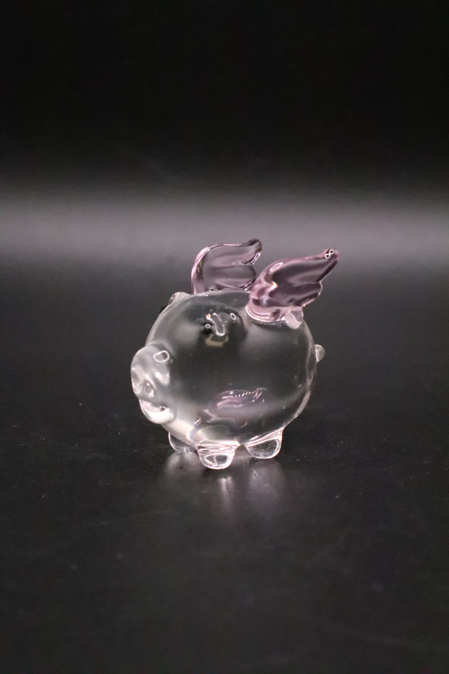 PENELOPE PIG FLYING MINIATURE GLASS ART