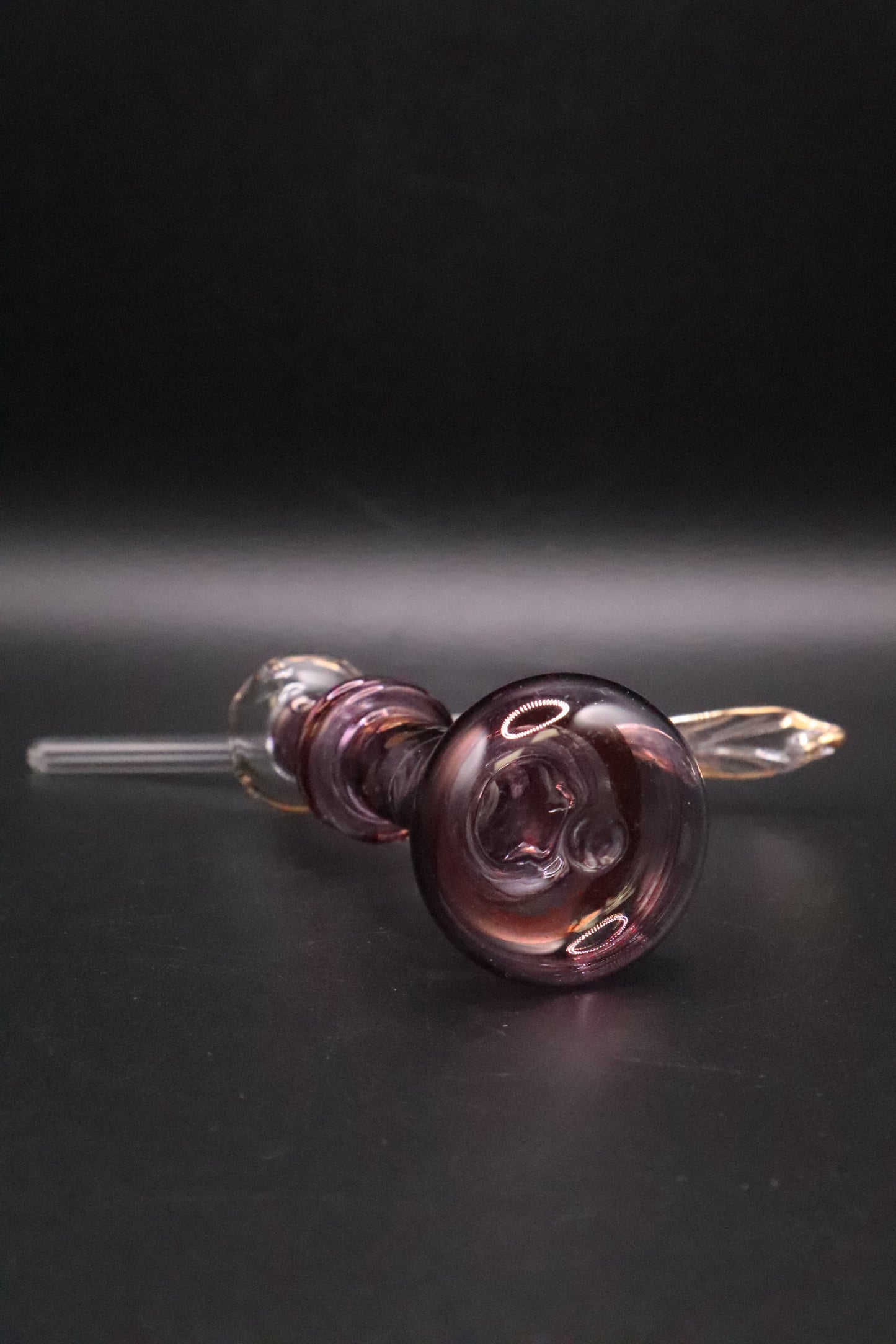 EGYPTIAN GLASS PERFUME LEAF ETCHED FLORAL DESIGN