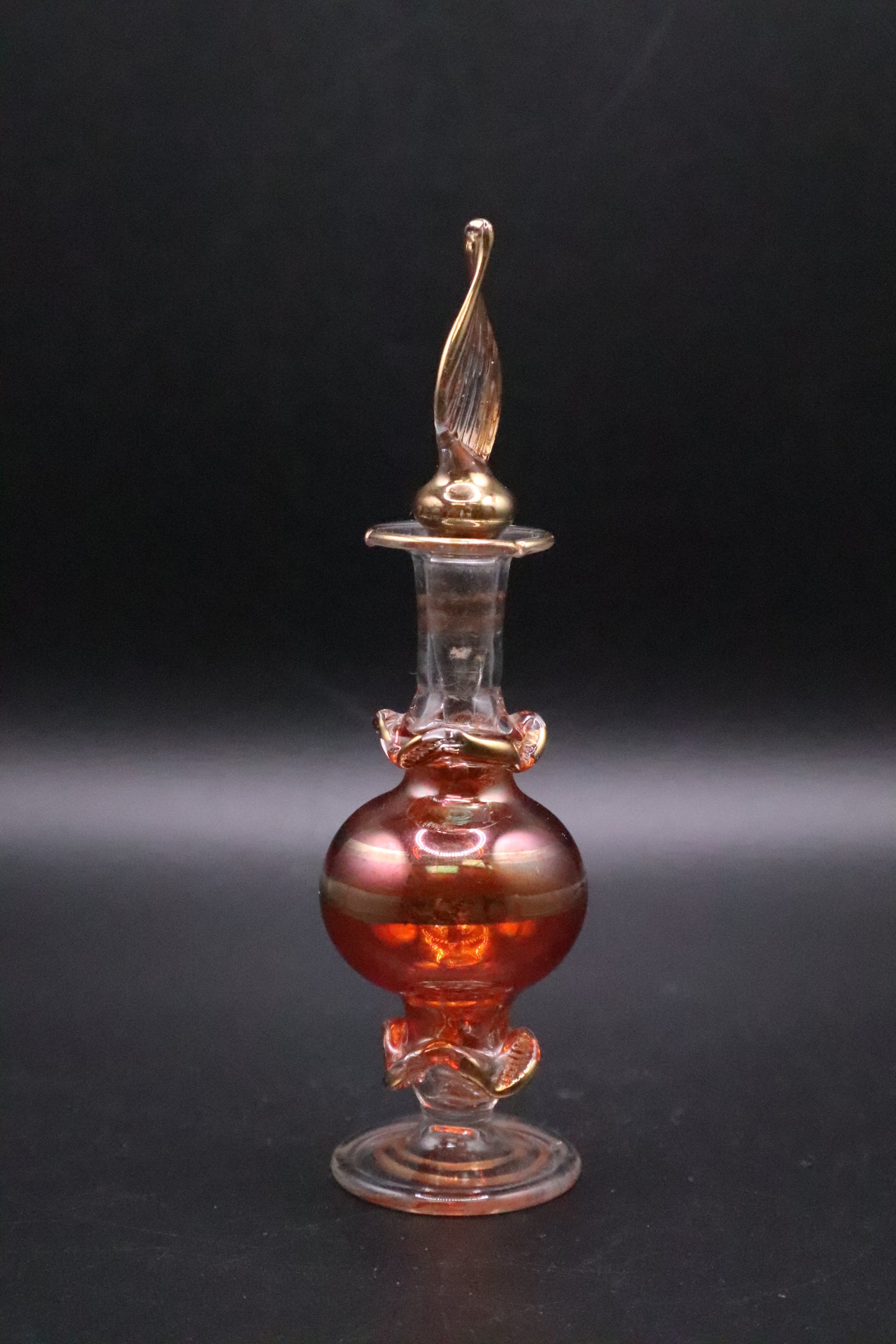 EGYPTIAN HAND BLOWN GLASS PERFUME BOTTLE