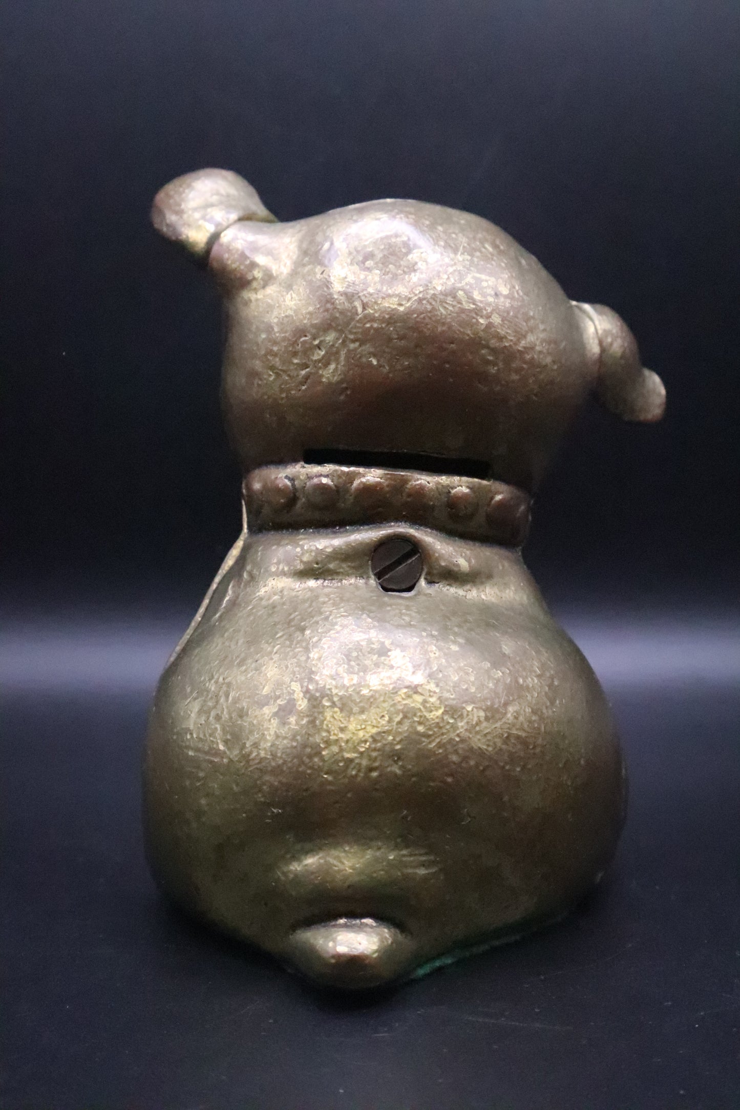 ANTIQUE BRASS FIDO DOG BANK