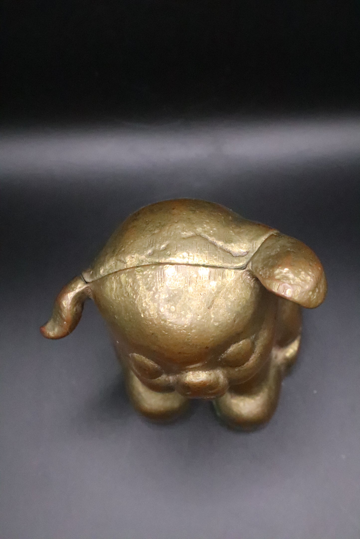 ANTIQUE BRASS FIDO DOG BANK