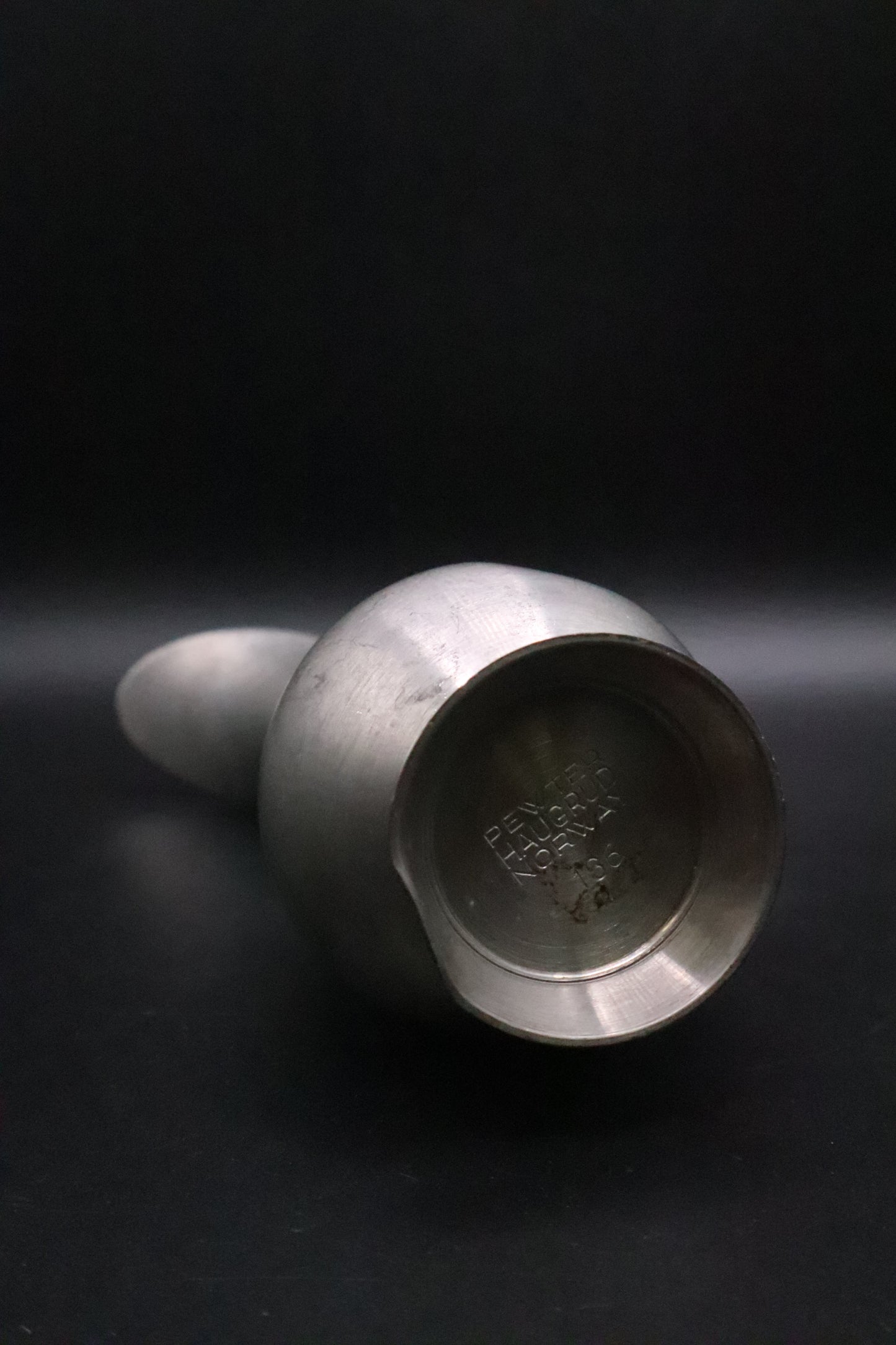 VINTAGE PEWTER BUD VASE HAUGRUD NORWAY