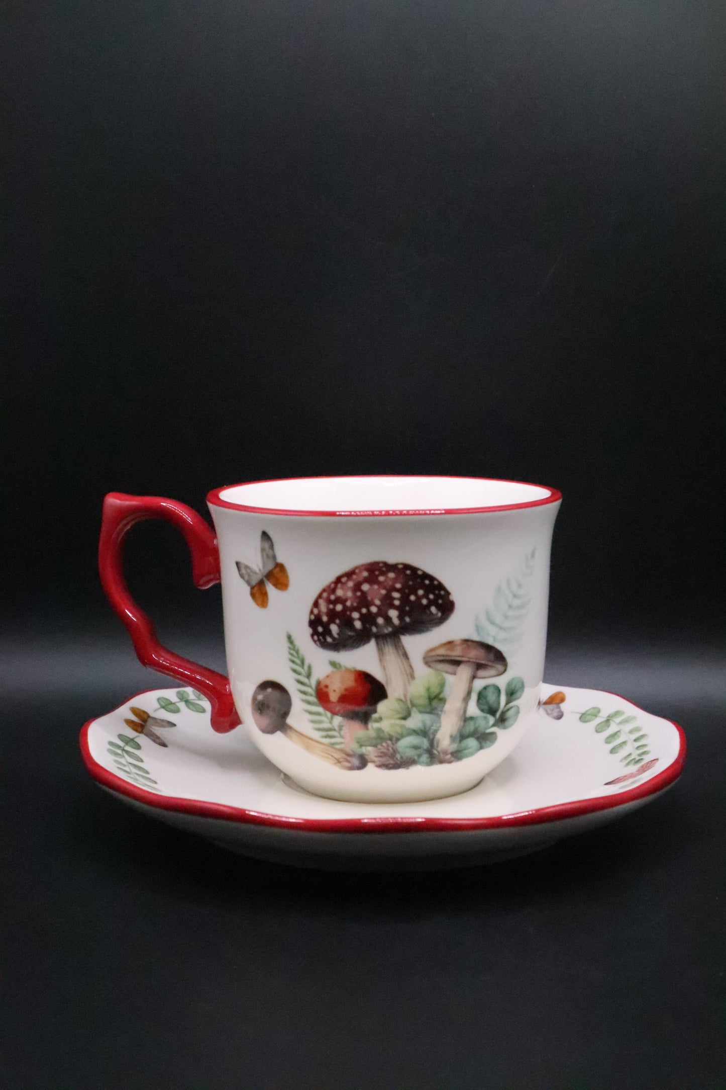 CHELSEA BISTRO MUSHROOMS CUP AND SAUCER SET OF 2