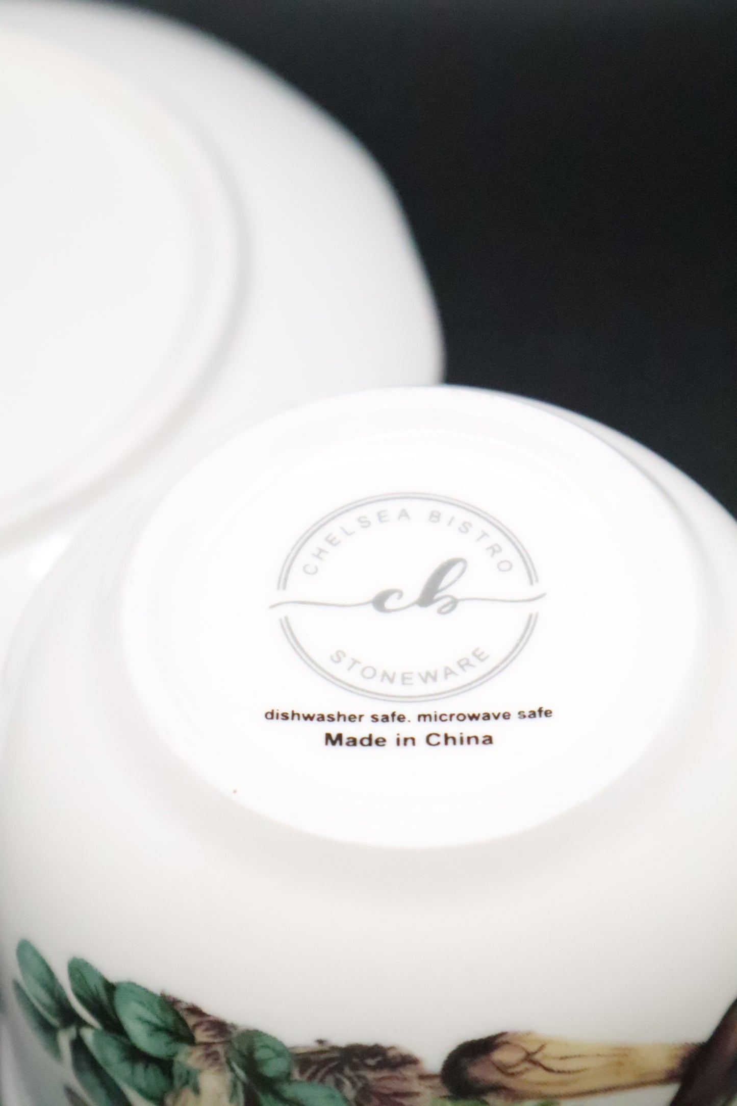 CHELSEA BISTRO MUSHROOMS CUP AND SAUCER SET OF 2