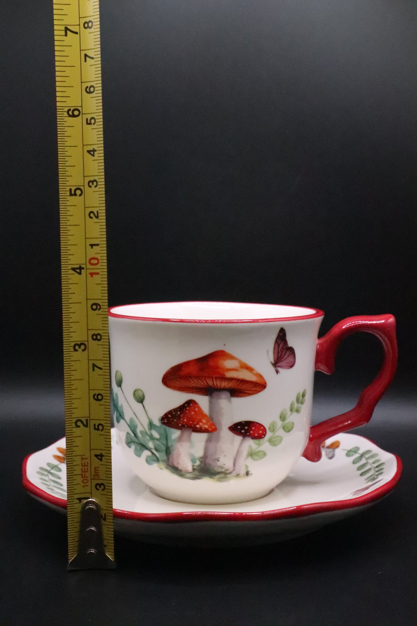 CHELSEA BISTRO MUSHROOMS CUP AND SAUCER SET OF 2