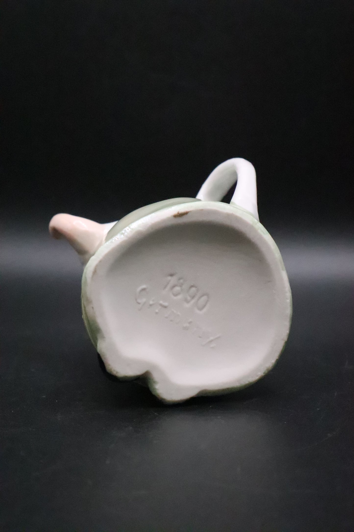 VINTAGE GERMAN PORCELAIN LUSTRE MILKMAID SALT AND PEPPER AND CONDIMENT HOLDER