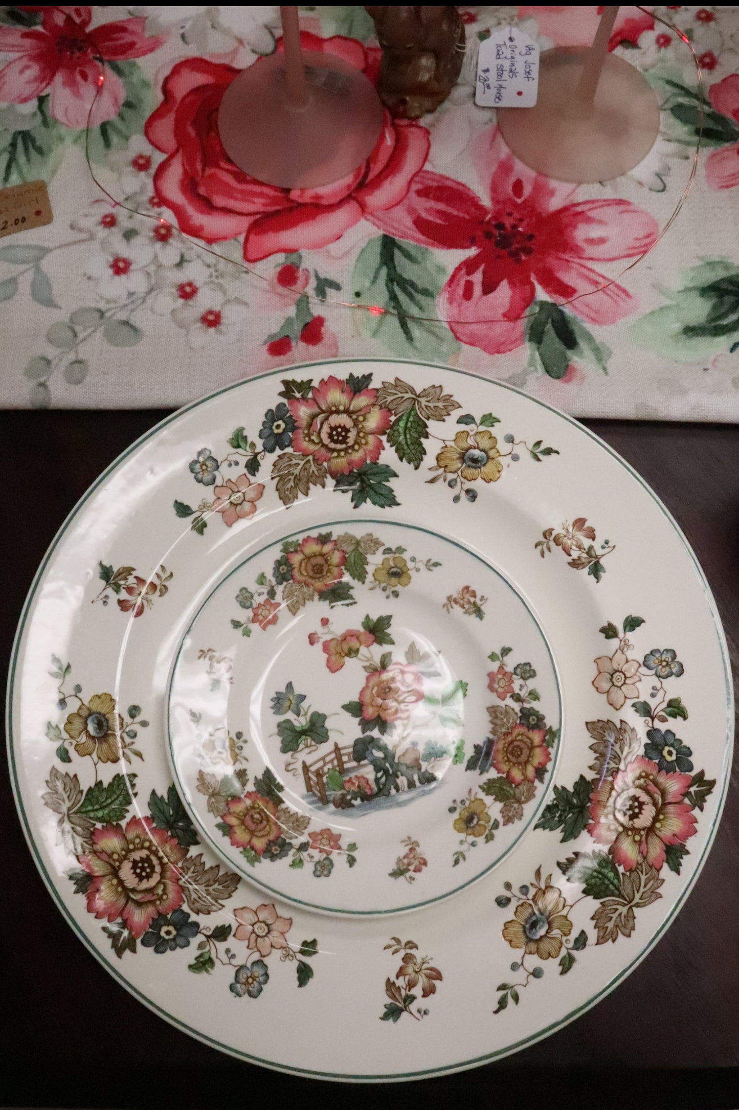 EASTERN FLOWERS WEDGEWOOD TKD 426 MADE IN ENGLAND 9 PCS