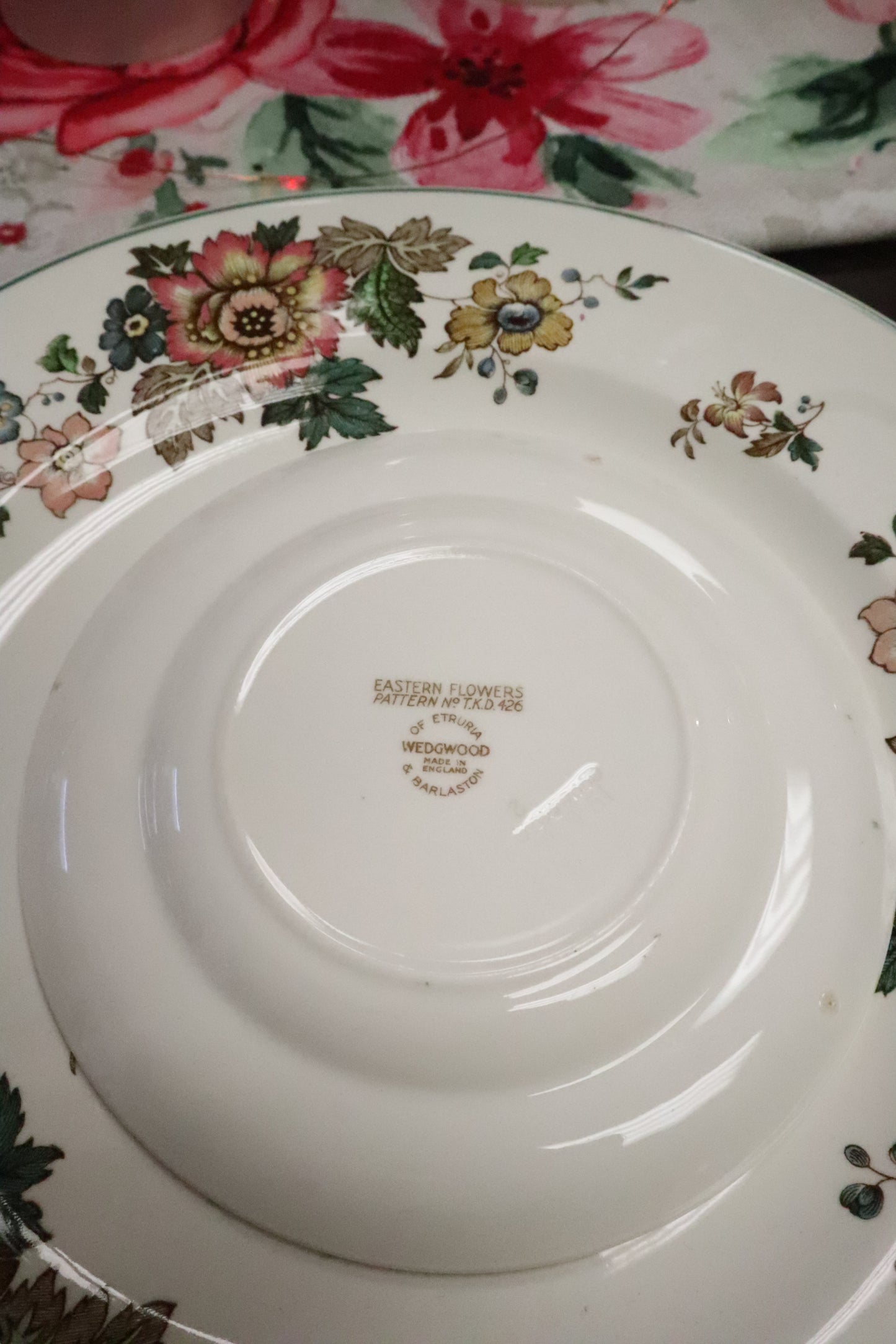 EASTERN FLOWERS WEDGEWOOD TKD 426 MADE IN ENGLAND 9 PCS