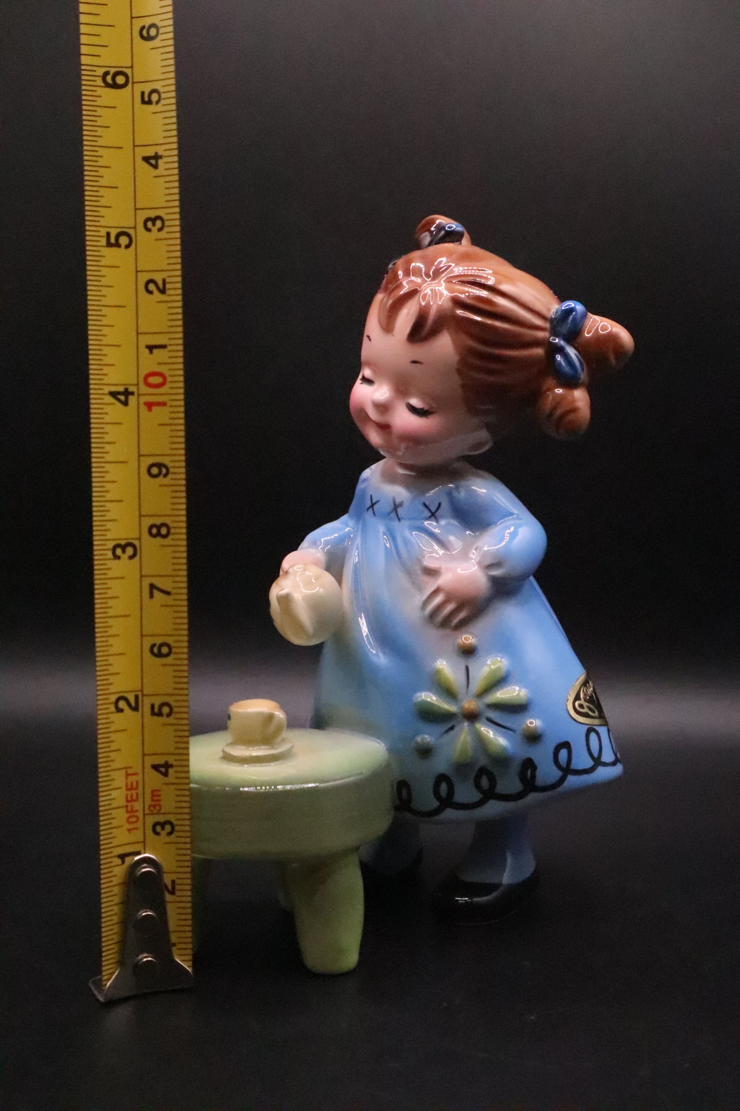 RARE JOSEF ORIGINAL "HAPPINESS IS" SERIES A TEA PARTY GIRL FIGURINE