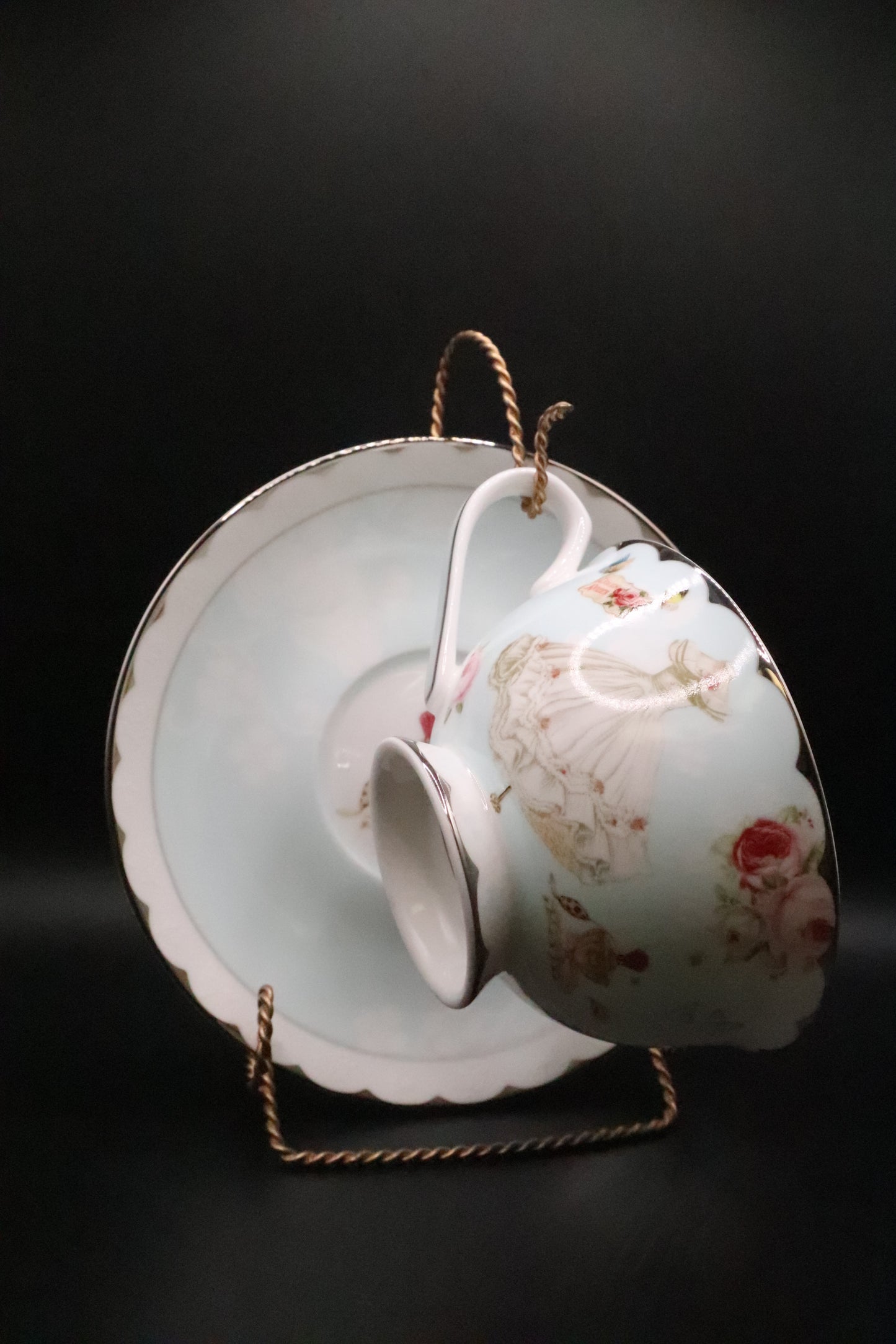 FLORIS TEA CUP AND SAUCER