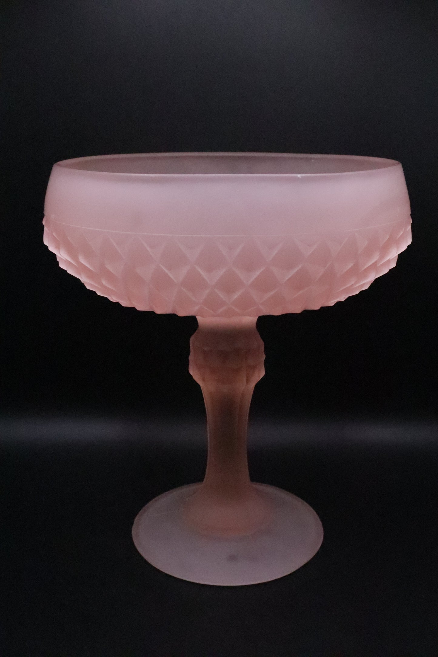 INDIANA PINK SATIN GLASS PEDESTAL