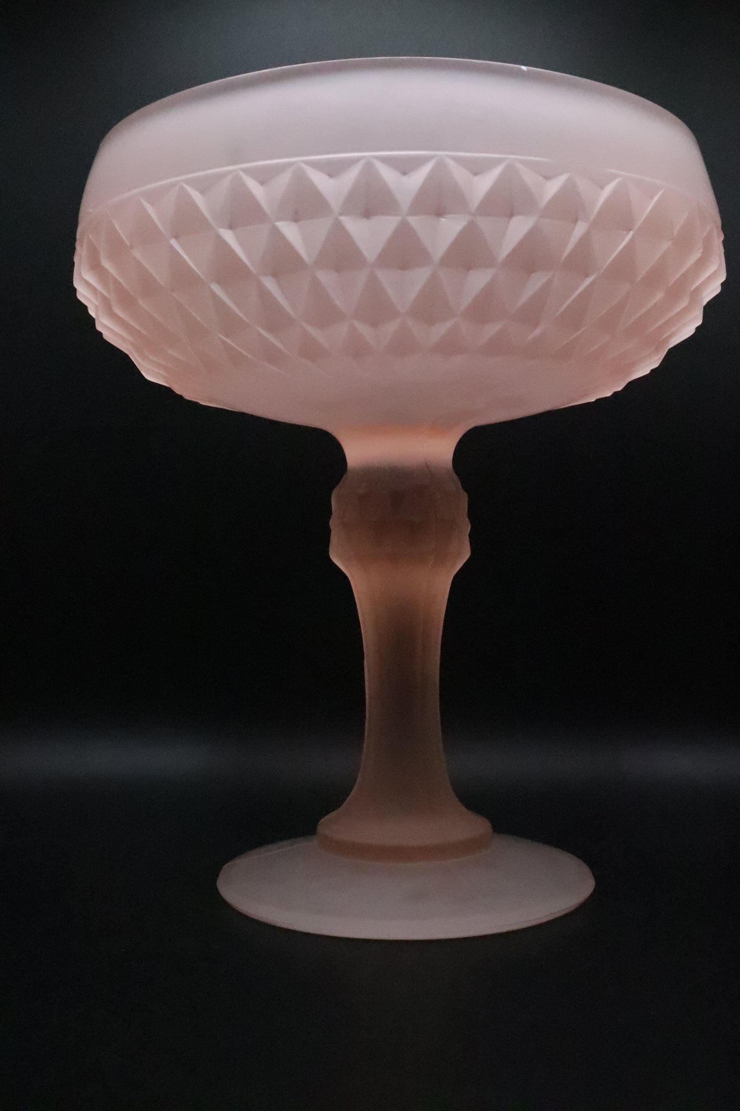 INDIANA PINK SATIN GLASS PEDESTAL