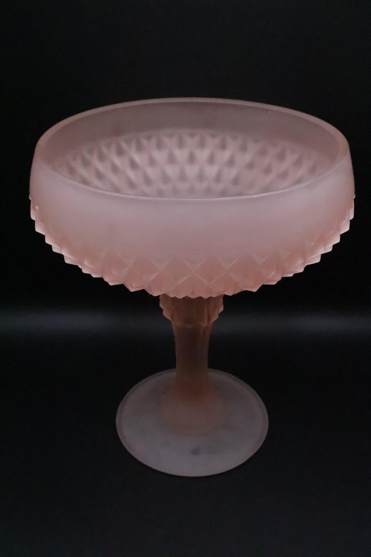 INDIANA PINK SATIN GLASS PEDESTAL