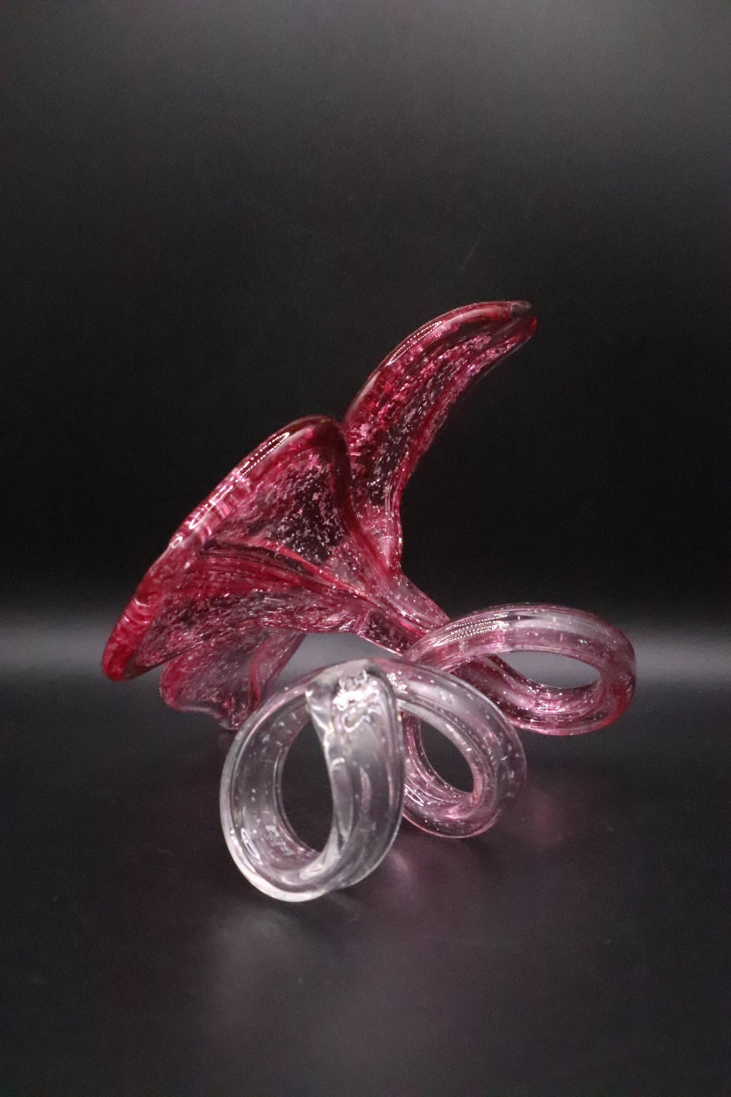 MURANO GLASS PINK FLOWER