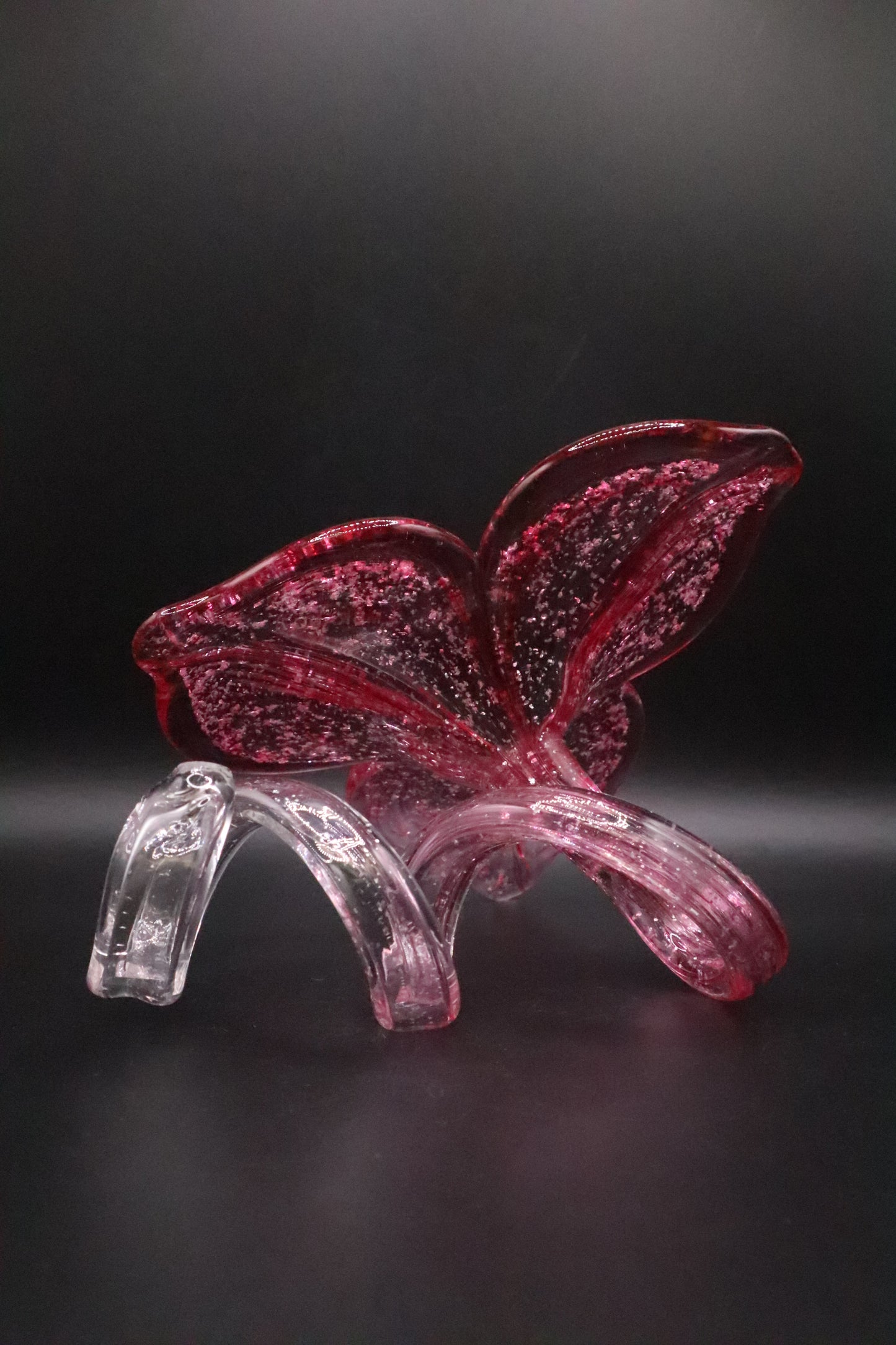 MURANO GLASS PINK FLOWER