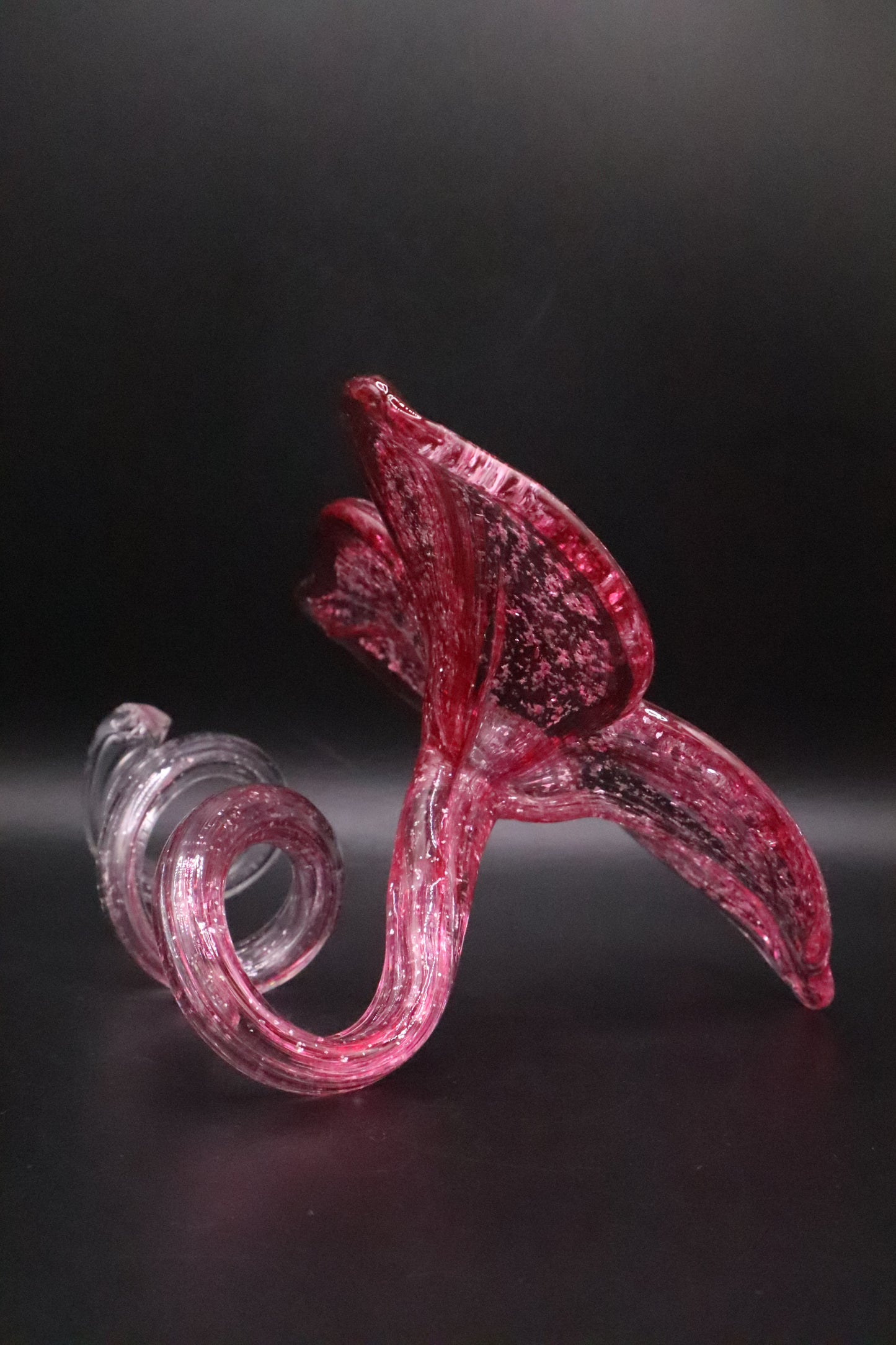 MURANO GLASS PINK FLOWER