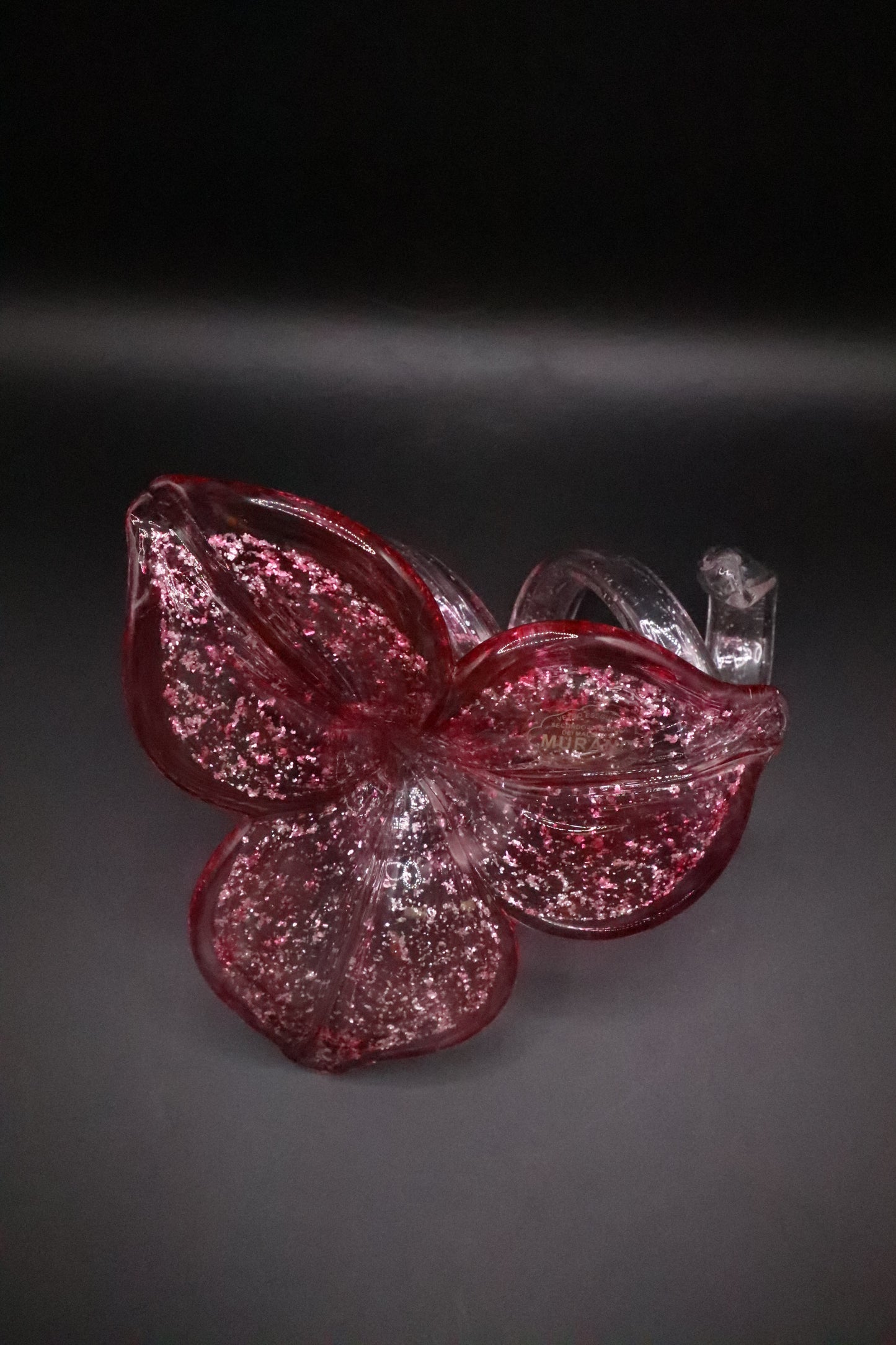 MURANO GLASS PINK FLOWER