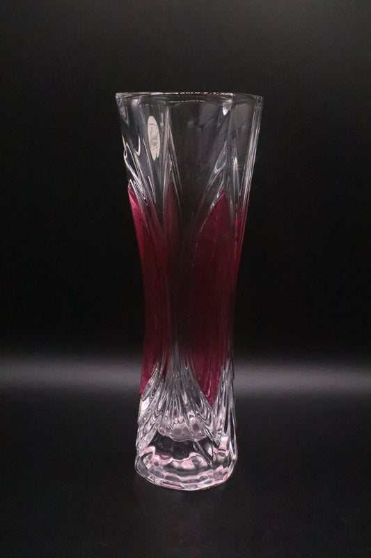 CRISTAL D'ARQUES CHATELET PINK ACCENTS VASE