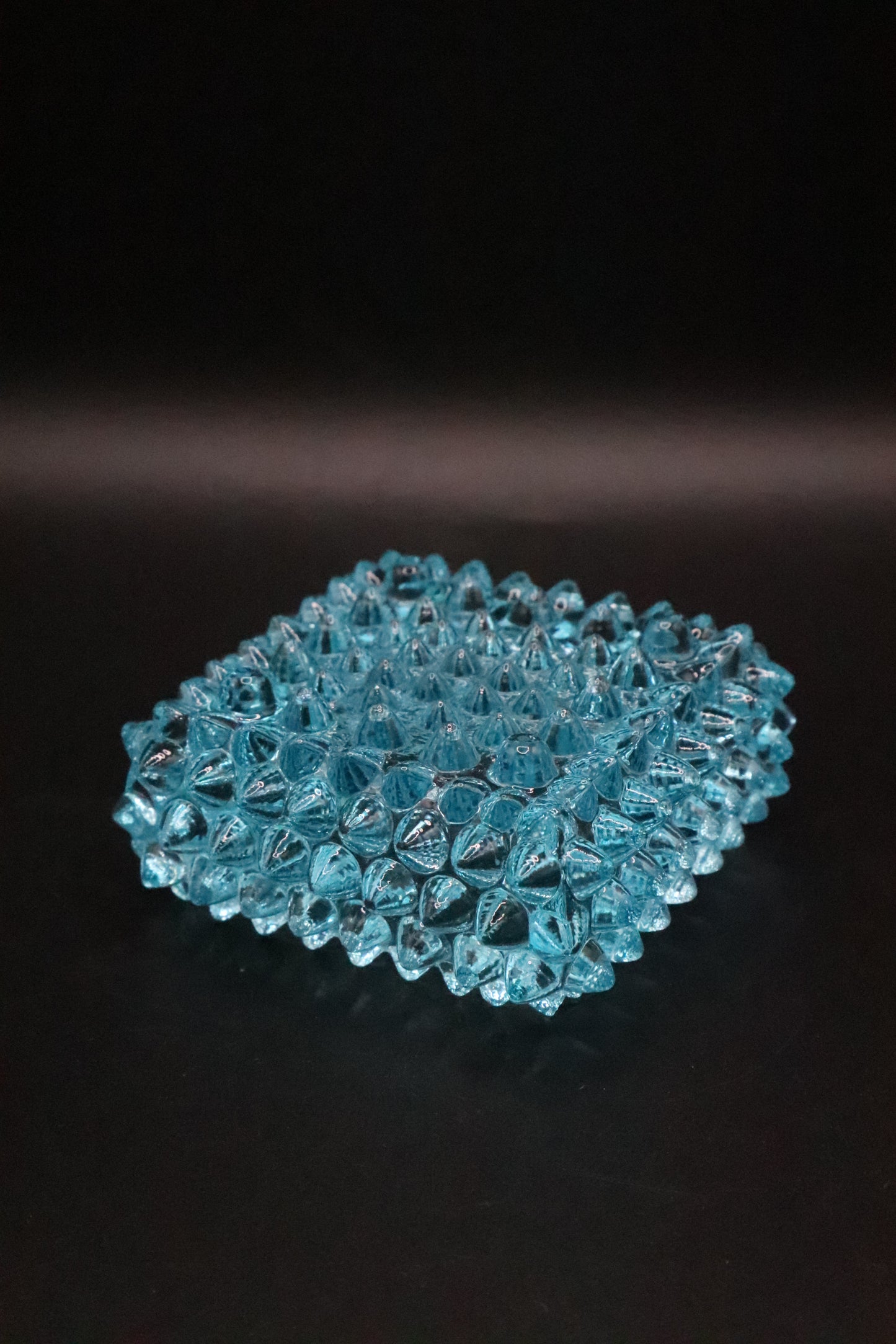 VINTAGE FENTON BLUE HOBNAIL GLASS SALT CELLAR ASHTRAY TRINKET DISH