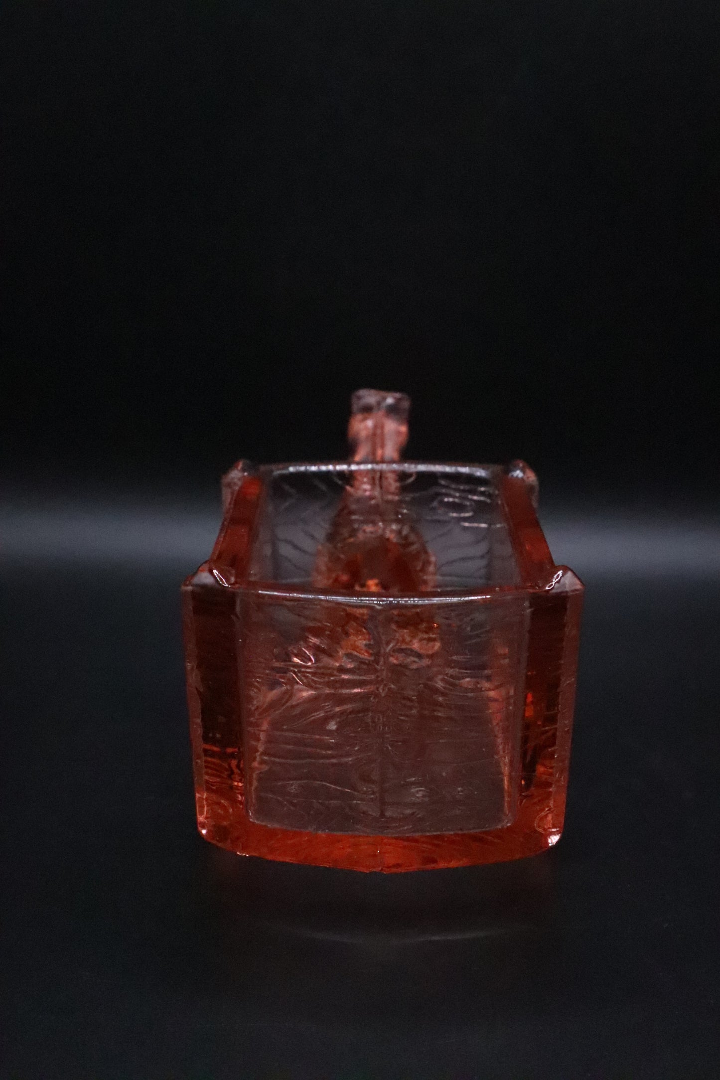 JENNETTE PINK DEPRESSION GLASS DONKEY AND CART