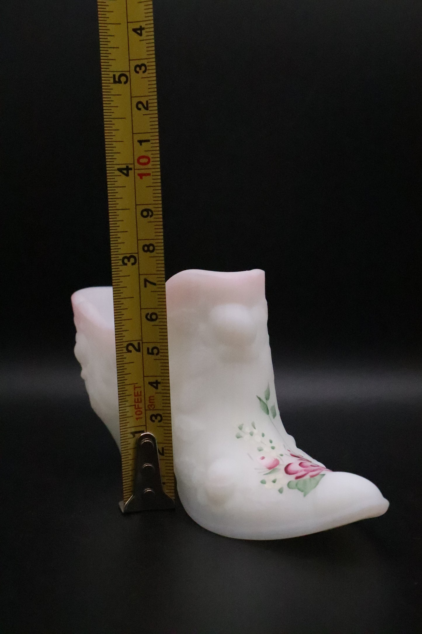 FENTON WHITE SATIN ROSE FLORAL SLIPPER