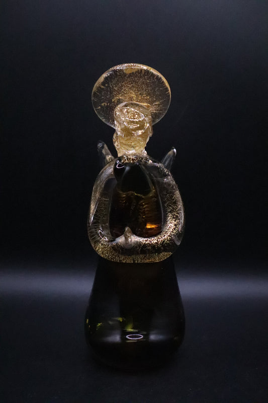 MURANO AMBER GOLD ANGEL FIGURINE
