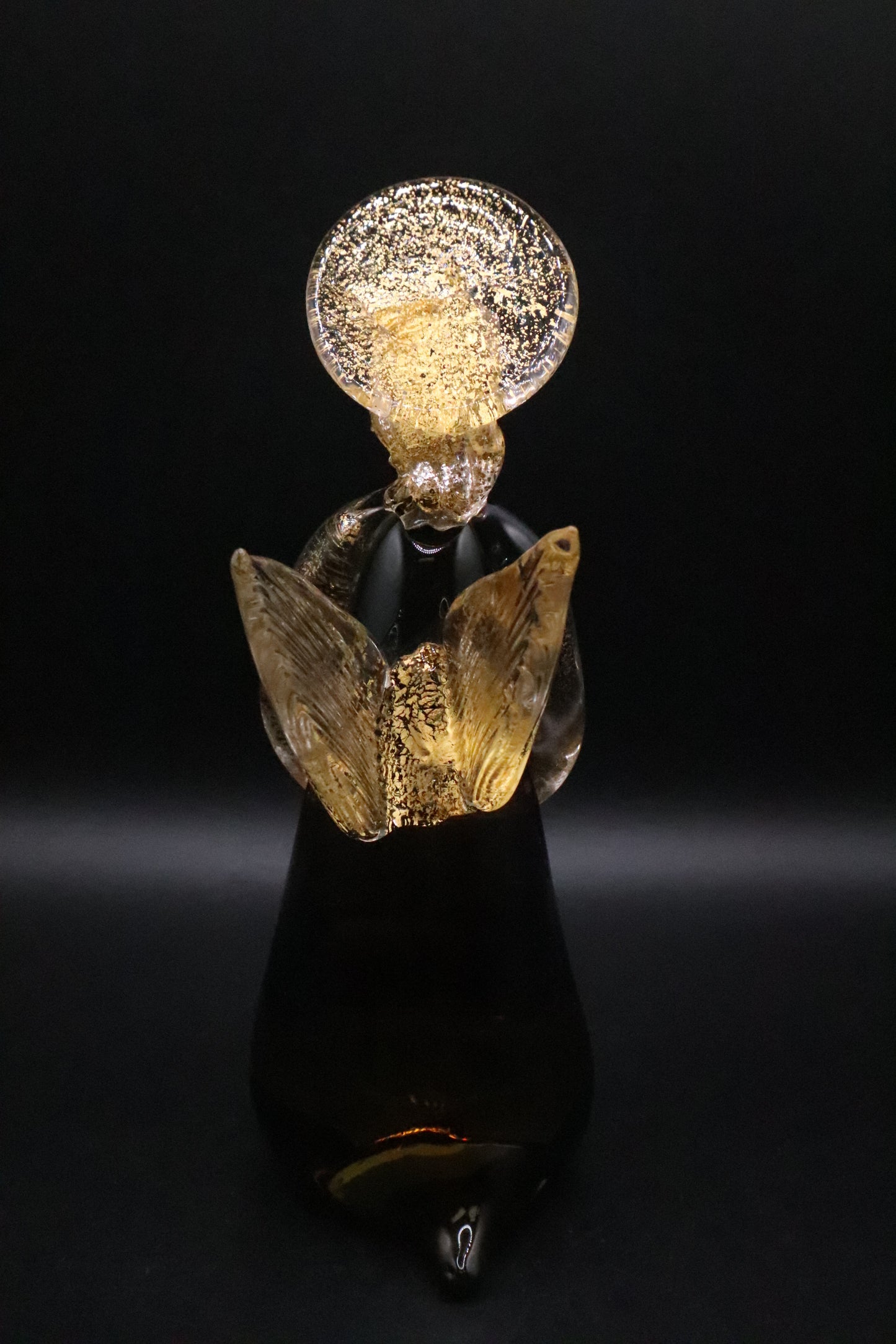 MURANO AMBER GOLD ANGEL FIGURINE
